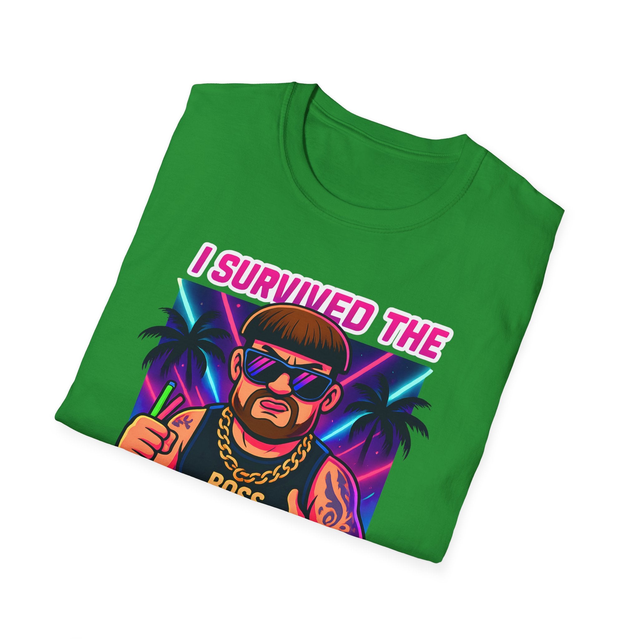 I Survived the Ibiza Final Boss T-Shirt | Funny UK Summer Meme Tee | British Pop Culture Rave Shirt | Festival Uni Gift Retro Party Tee