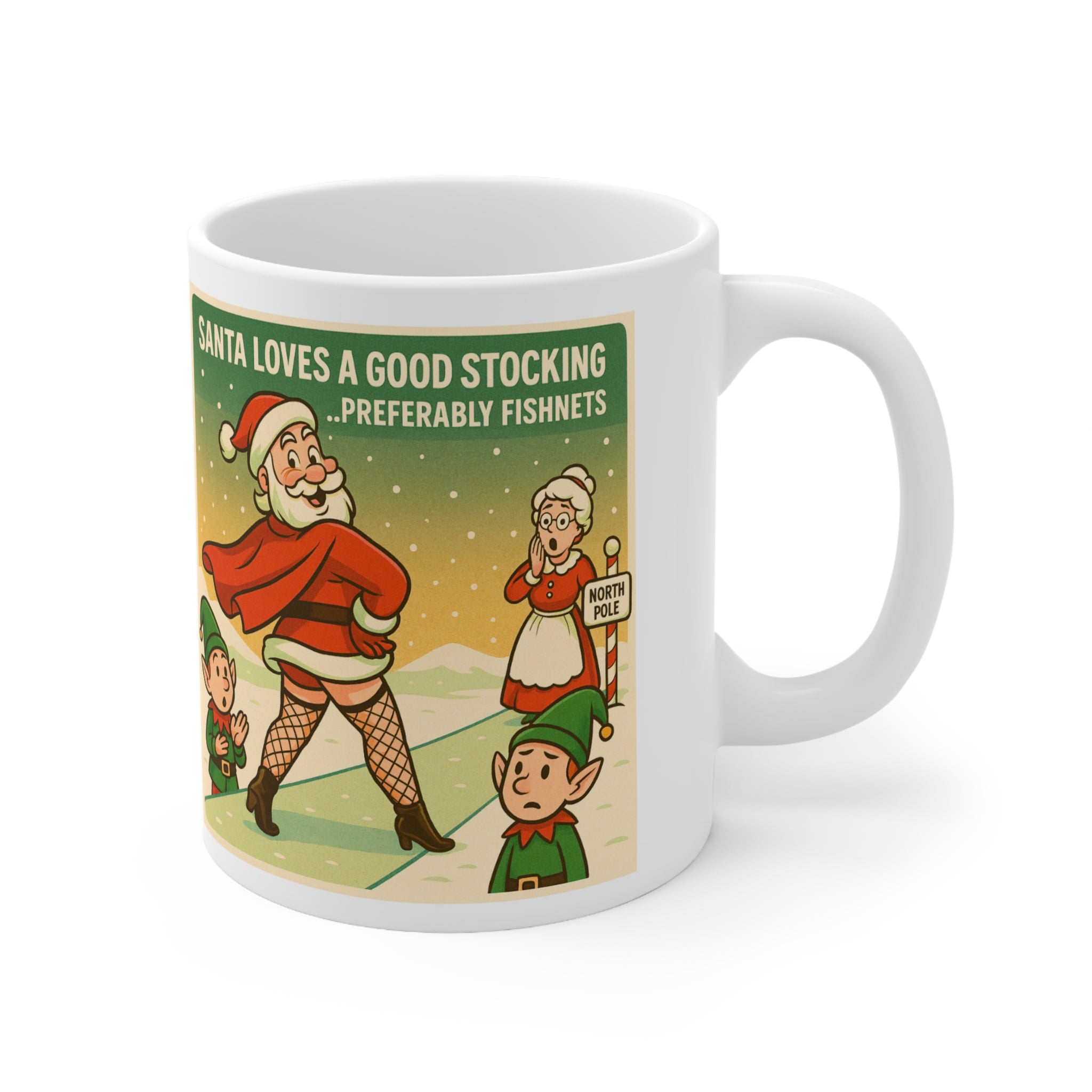 Santa Loves A Good Stocking Cup | Bad Santa Christmas Mugs, Rude, Offensive, Funny