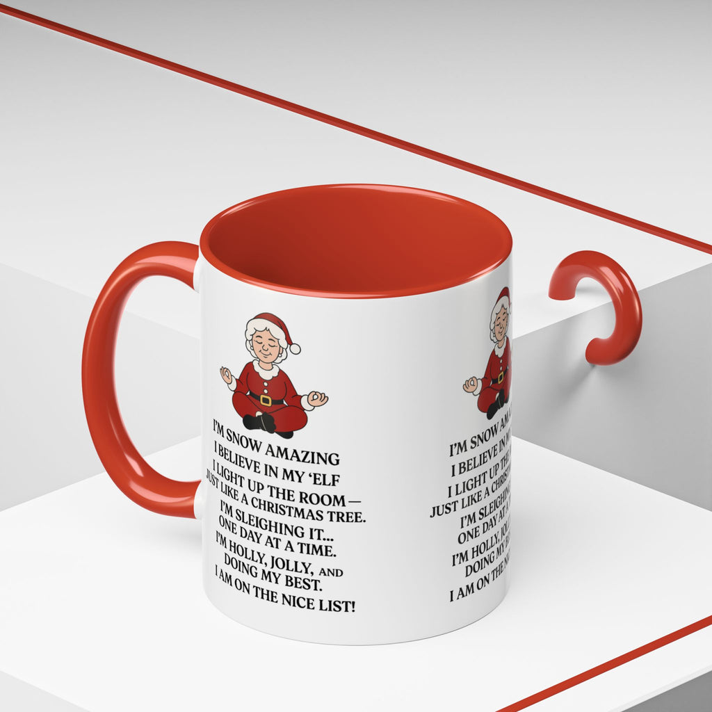 Mrs Claus Positive Affirmations Christmas Mug | Self Love, Self Care Festive Cup