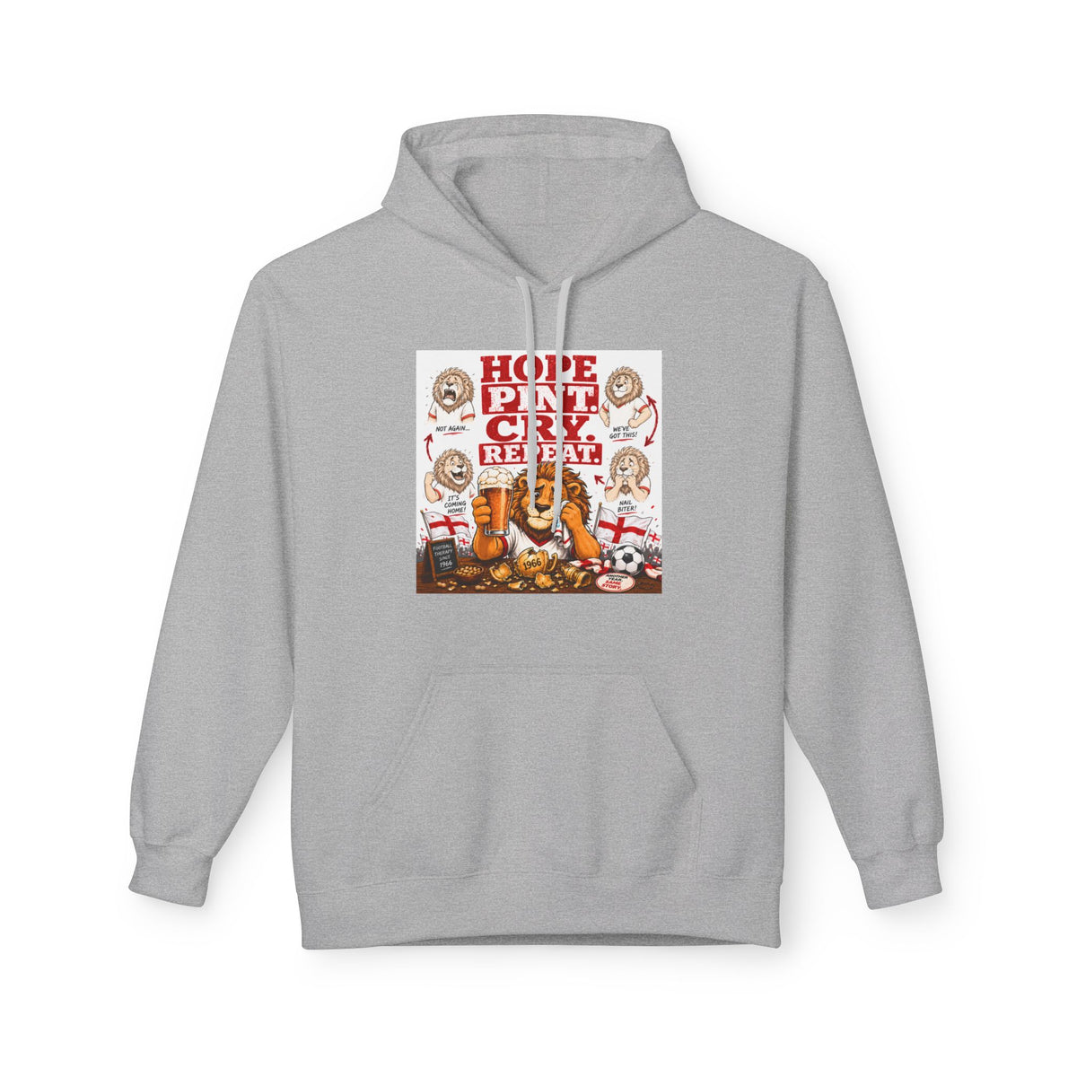 Three Lions emotional support England football hoodie, photo 4