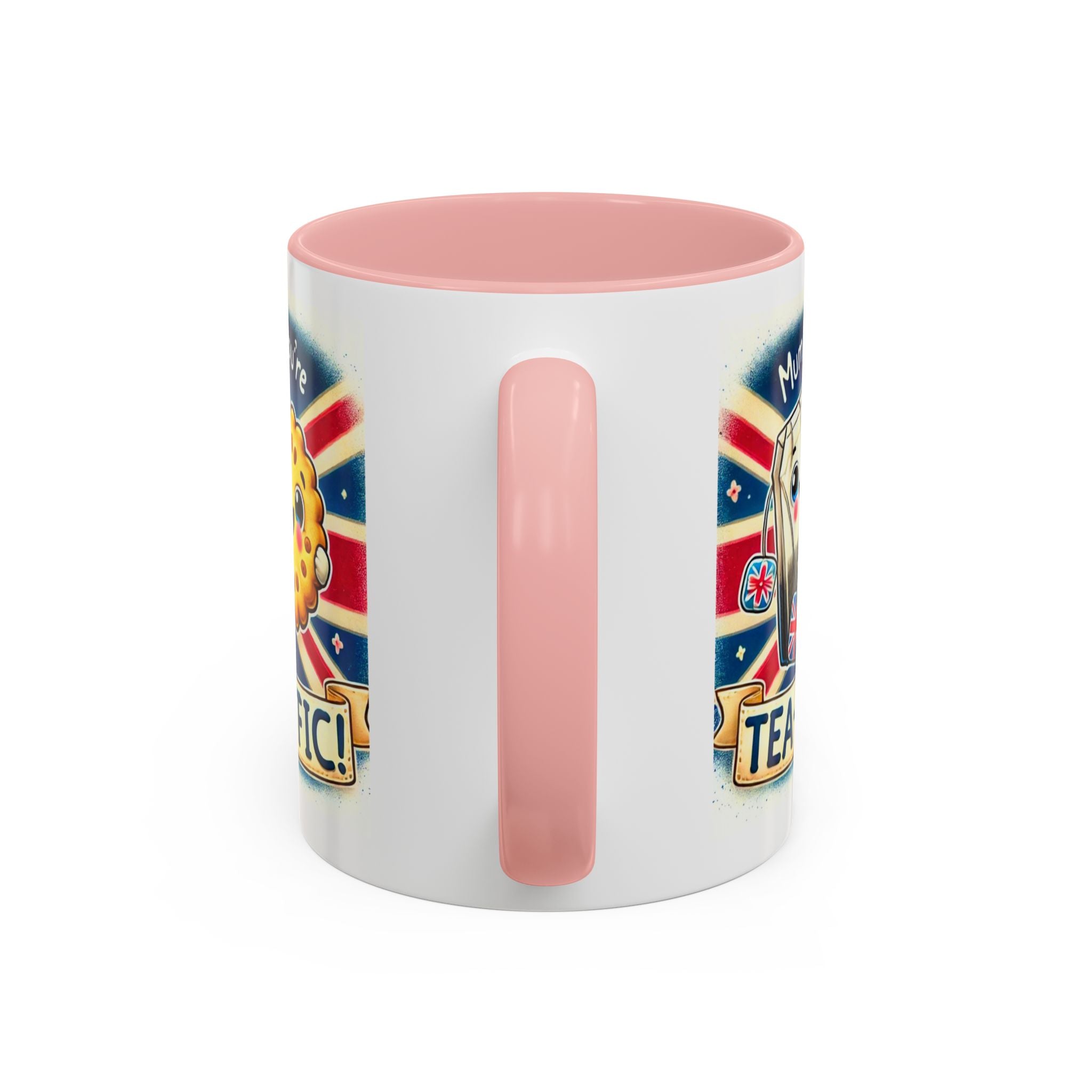Mum, You're Tea-Riffic! 11oz Accent Mug | Funny British Mothers Day Gift | Cute Tea Lover Accent Cup | Funny Pun Mug | Gift for Mum