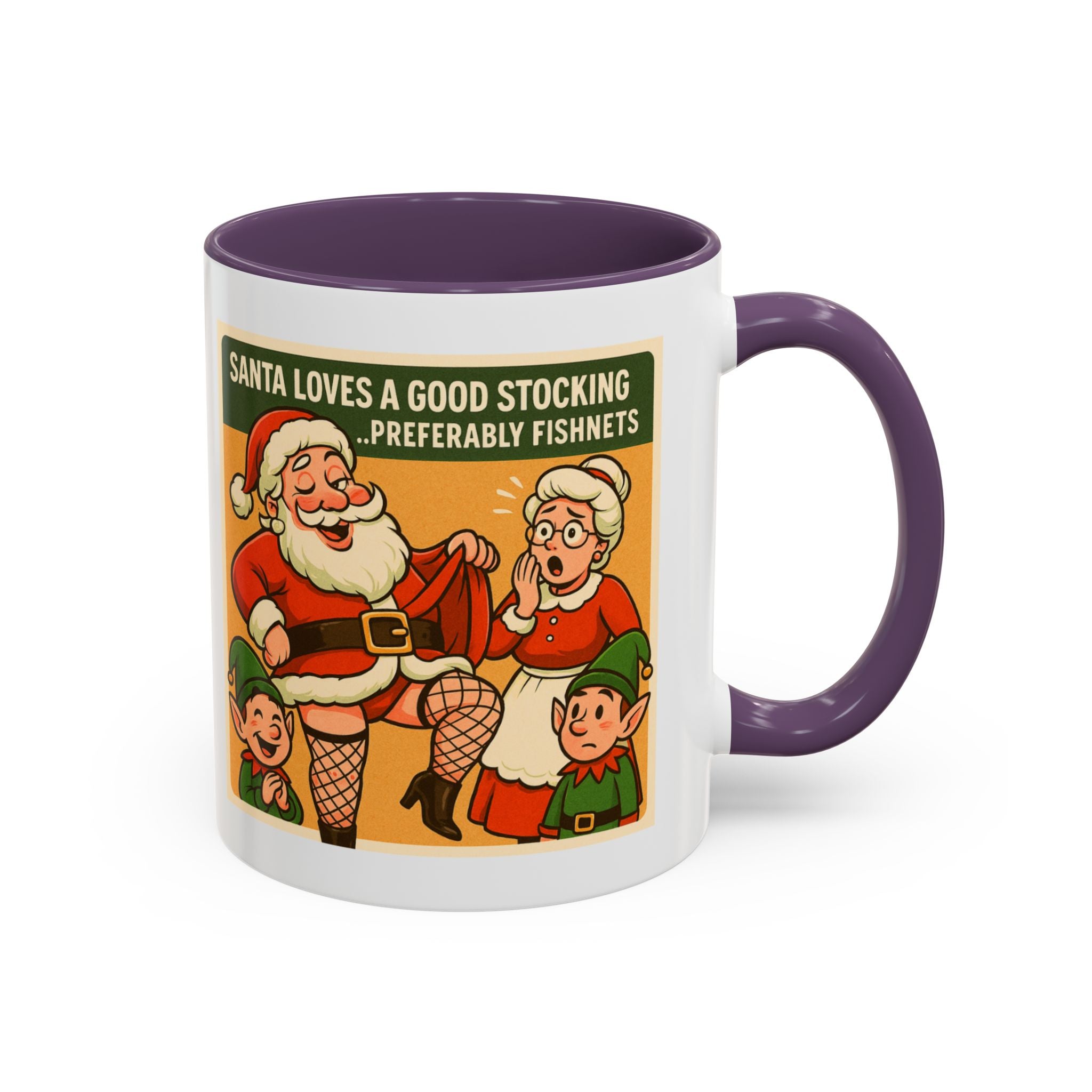 Santa Loves a Good Stocking Coffee Mug | Bad Santa Christmas Mugs, Rude, Offensive, Funny