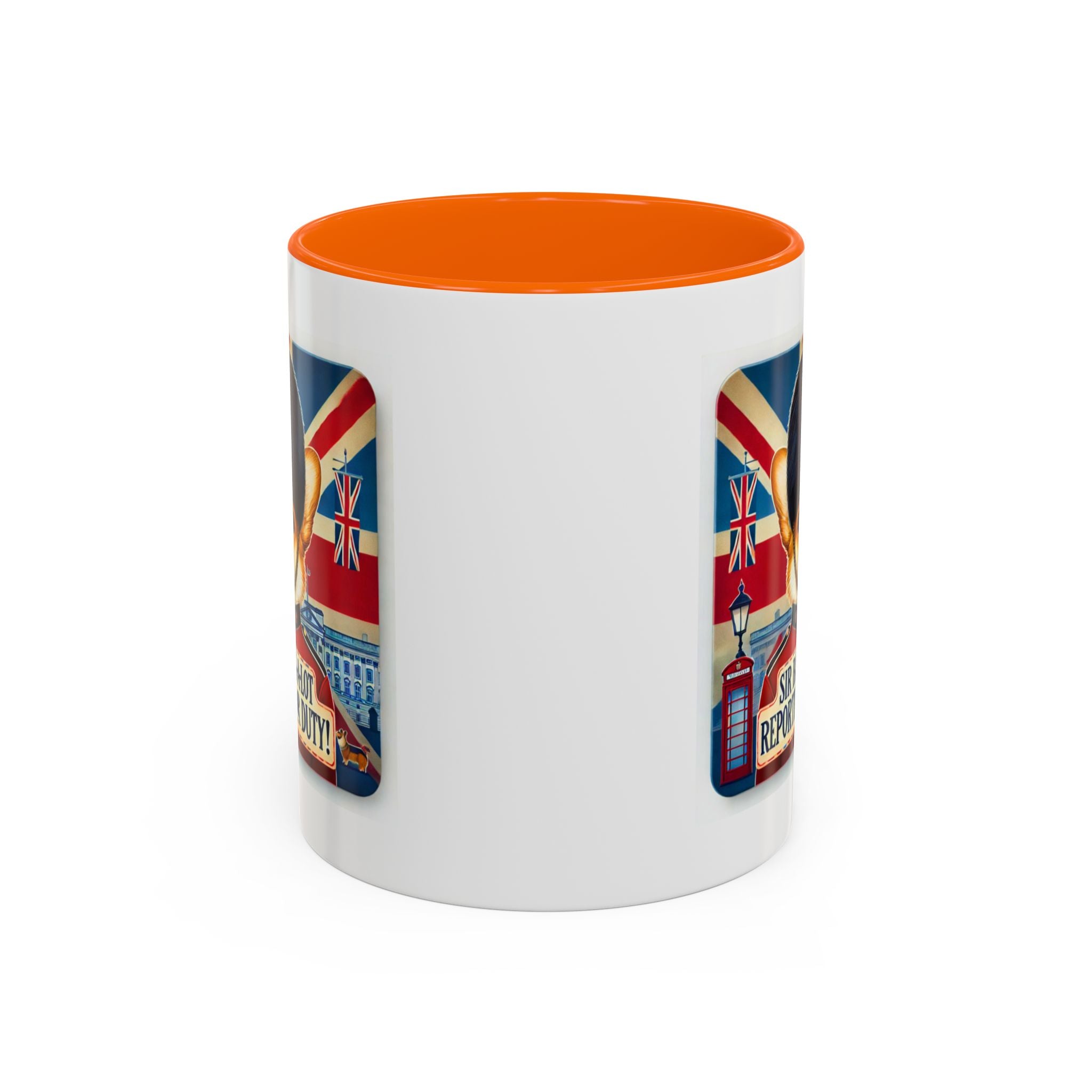 Sir Barks-a-Lot Accent Coffee Mug | Patriotic British Doggy Design | Whimsical 11oz Cup Multiple Colors | Lead & BPA-Free, C-Shaped Handle
