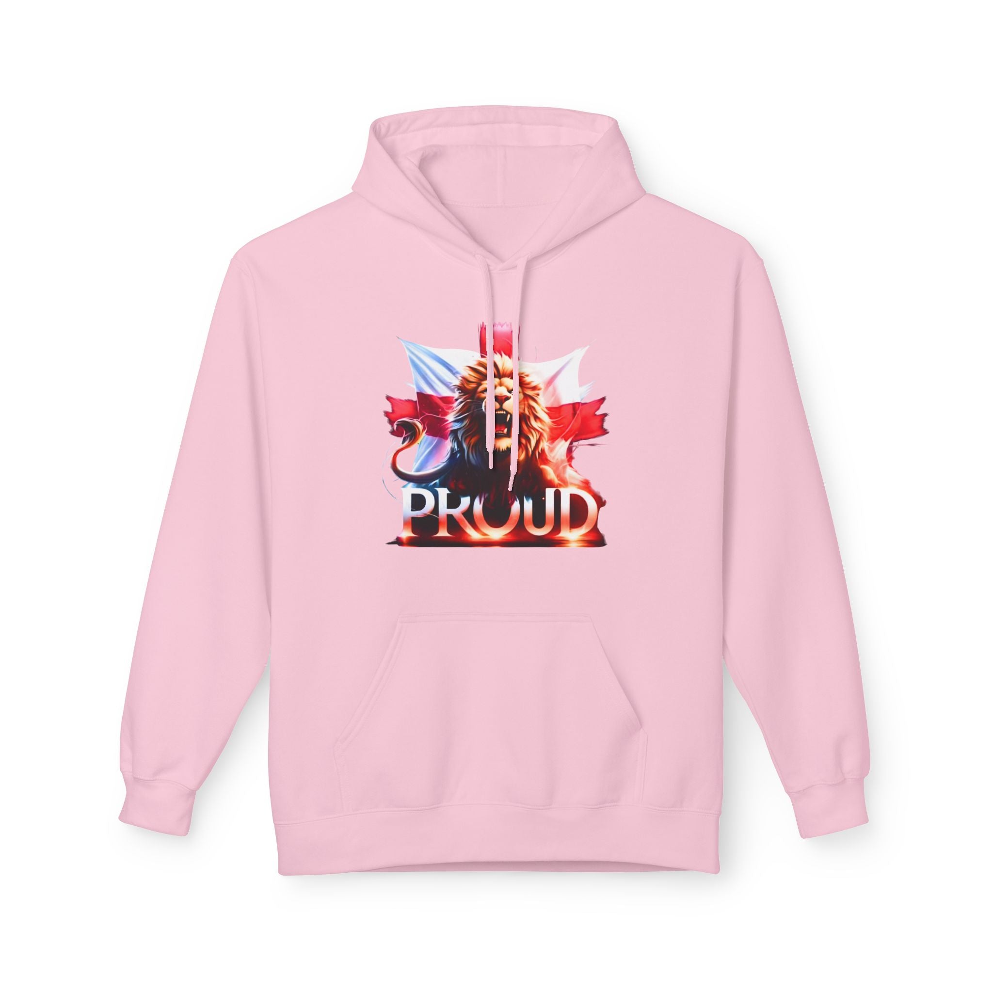 Proud Lion Unisex Hoodie | English Flag St. George Cross Hoodie | Patriotic England Gift | Raise the Colours Jumper