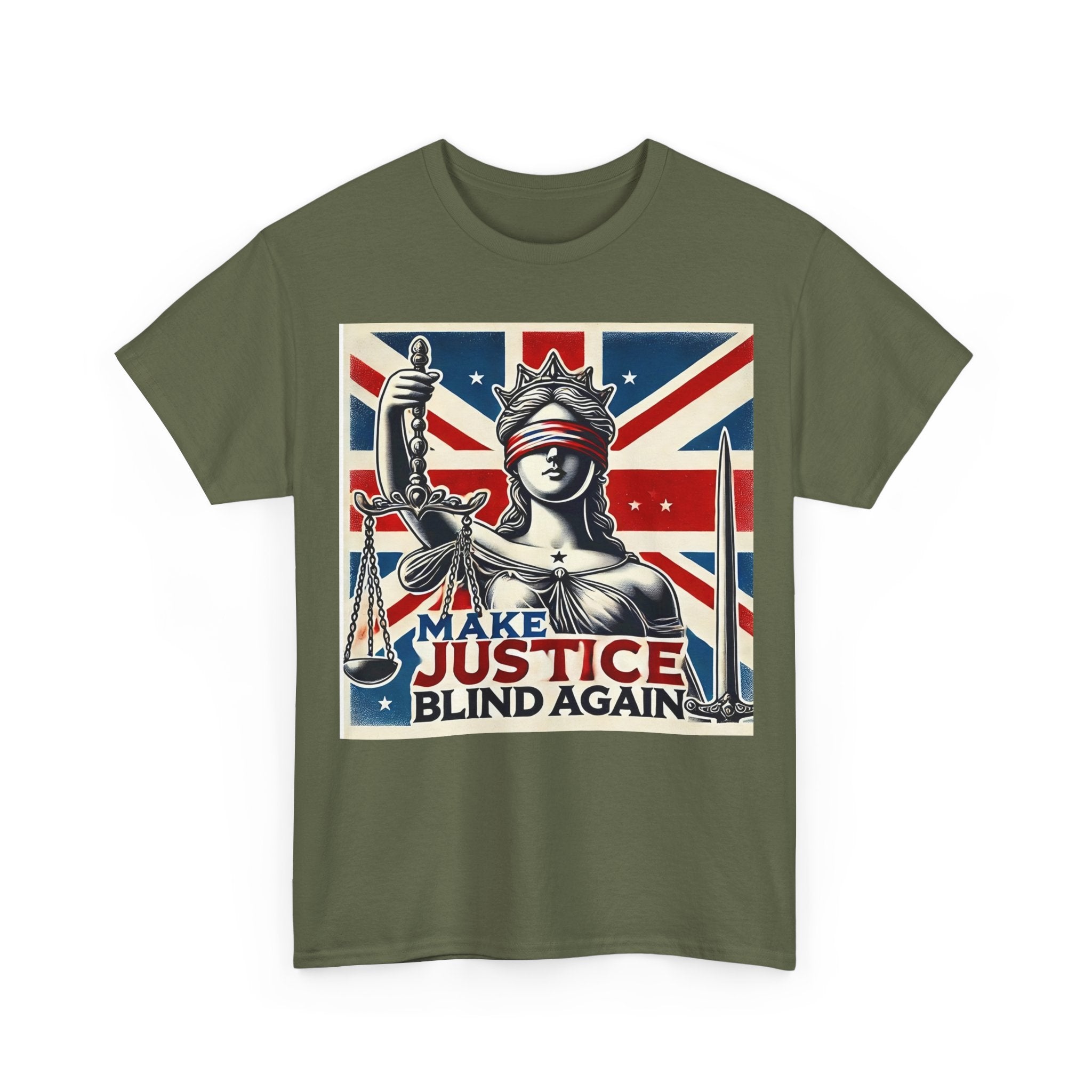 Make Justice Blind Again - Unisex T-shirt, Free Speech Rally Tee, Political Statement Protest Shirt