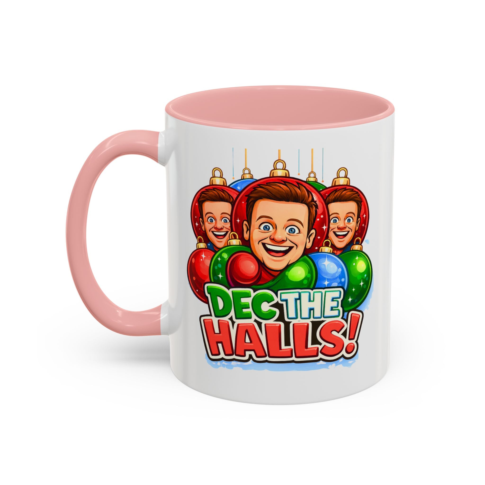 Funny Christmas Pun Mug for UK Comedy Duo Fans | Dec the Halls and Anta Claus Design