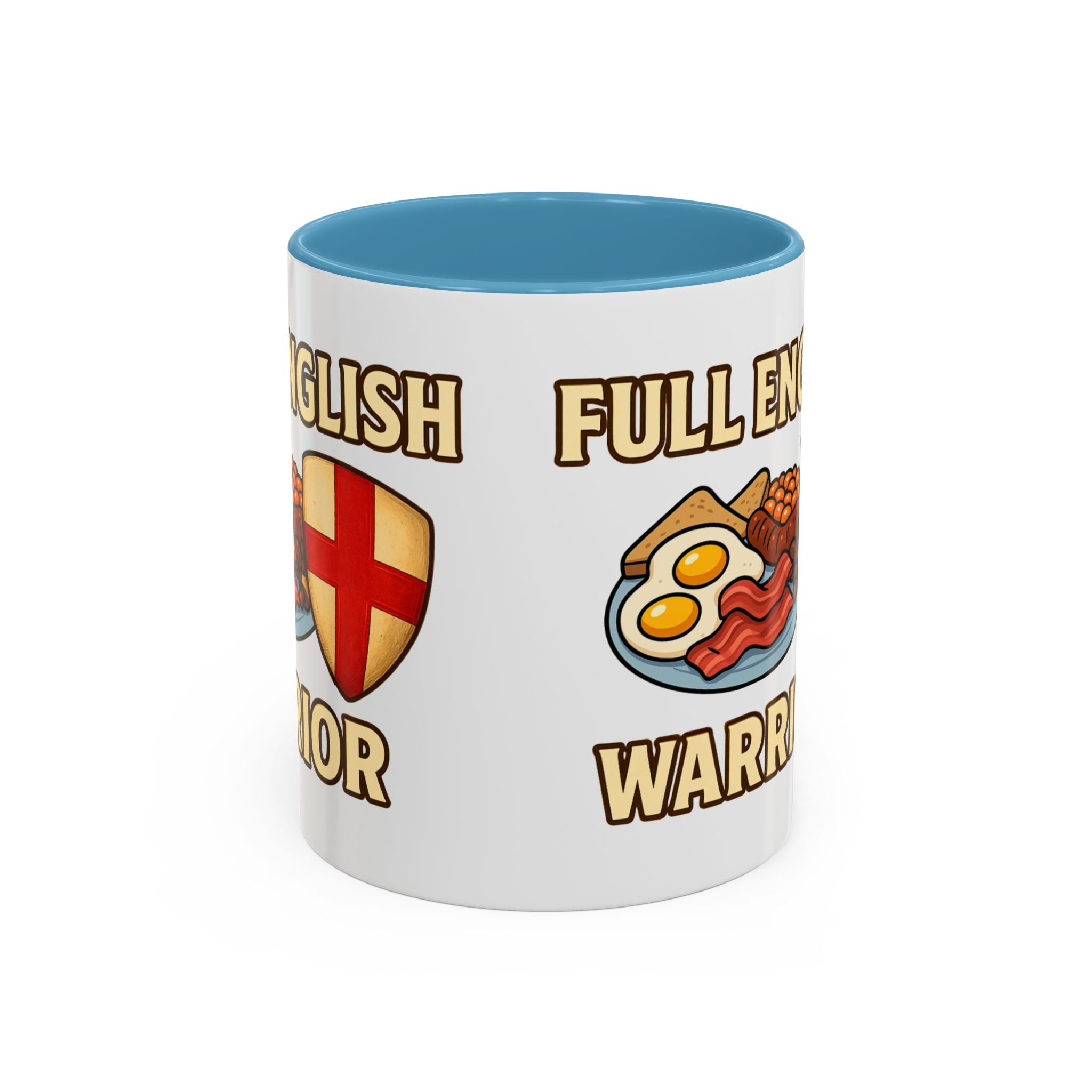 FULL ENGLISH WARRIOR | Funny 11oz Accent Coffee Mug | British Fry Up Lover Gift | Breakfast Enthusiast, English Culture