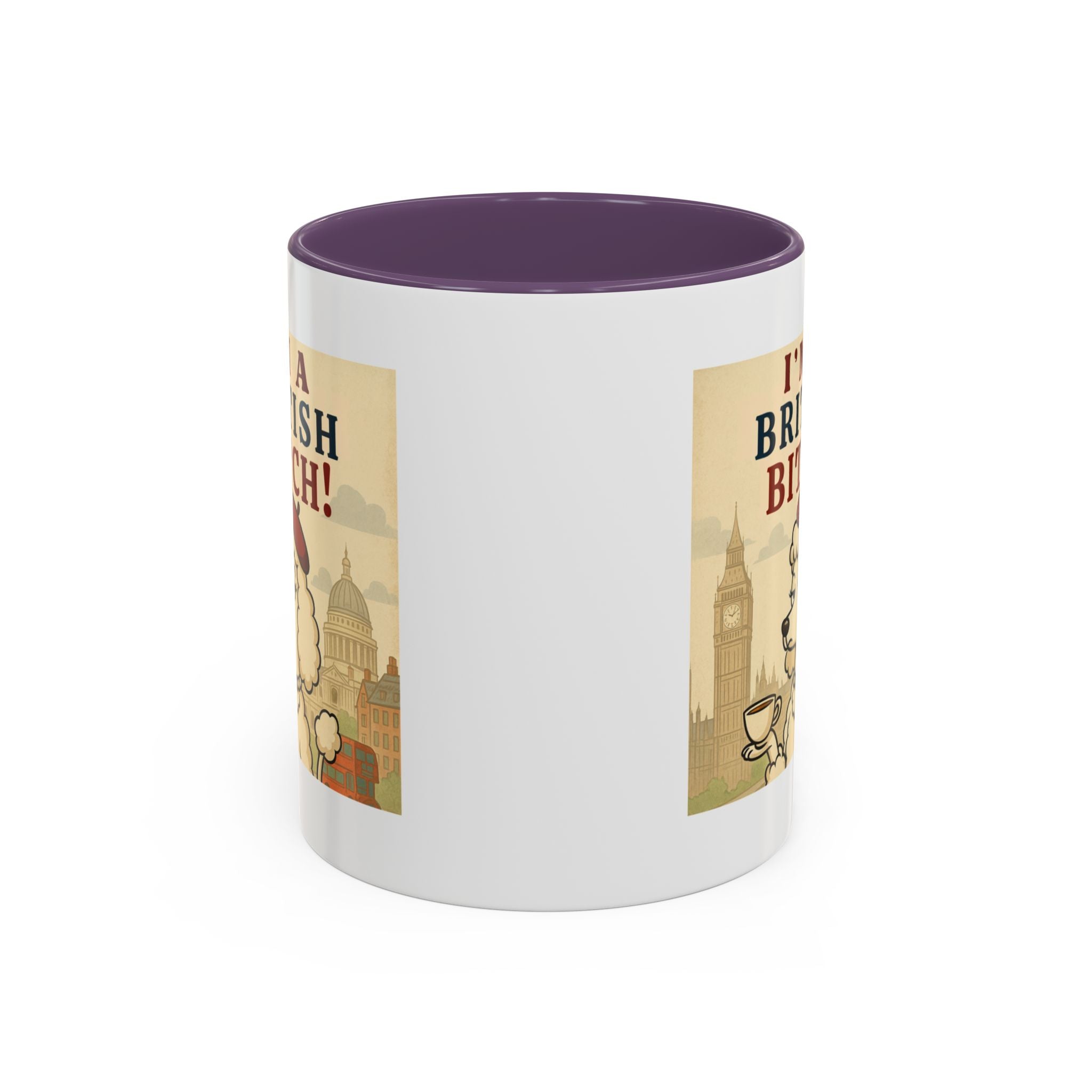 I'm A British Bitch! 11oz Mug | Funny Poodle Mug with Sass | Sassy UK Gift | Cute Dog Coffee Mug | British Gift Ideas
