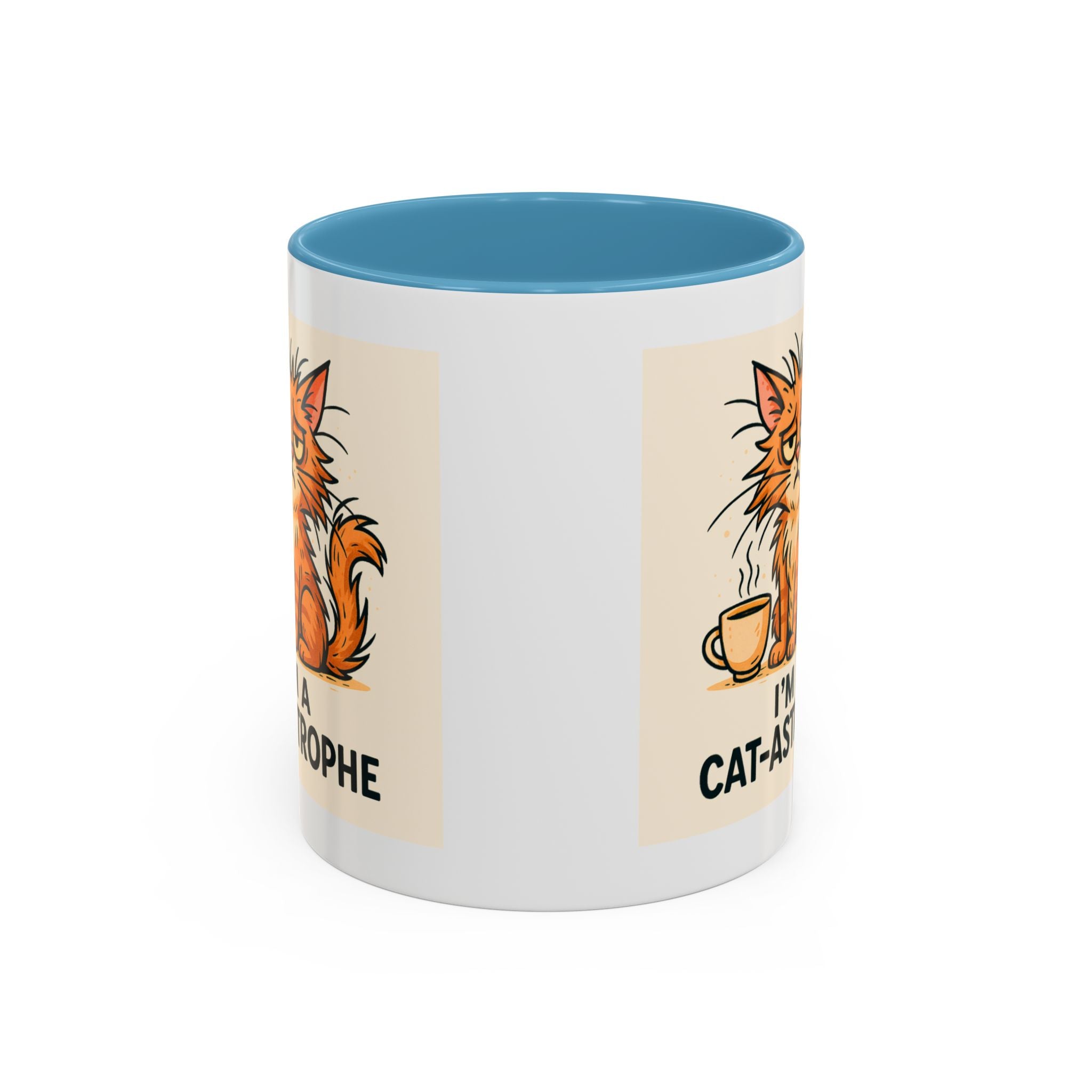 I'm A Cat-astrophe 11oz Mug | Funny Frazzled Cat Coffee Cup | Hot Mess Cat Lover Gift | Microwave & Dishwasher Safe | Whimsical Animal Mug