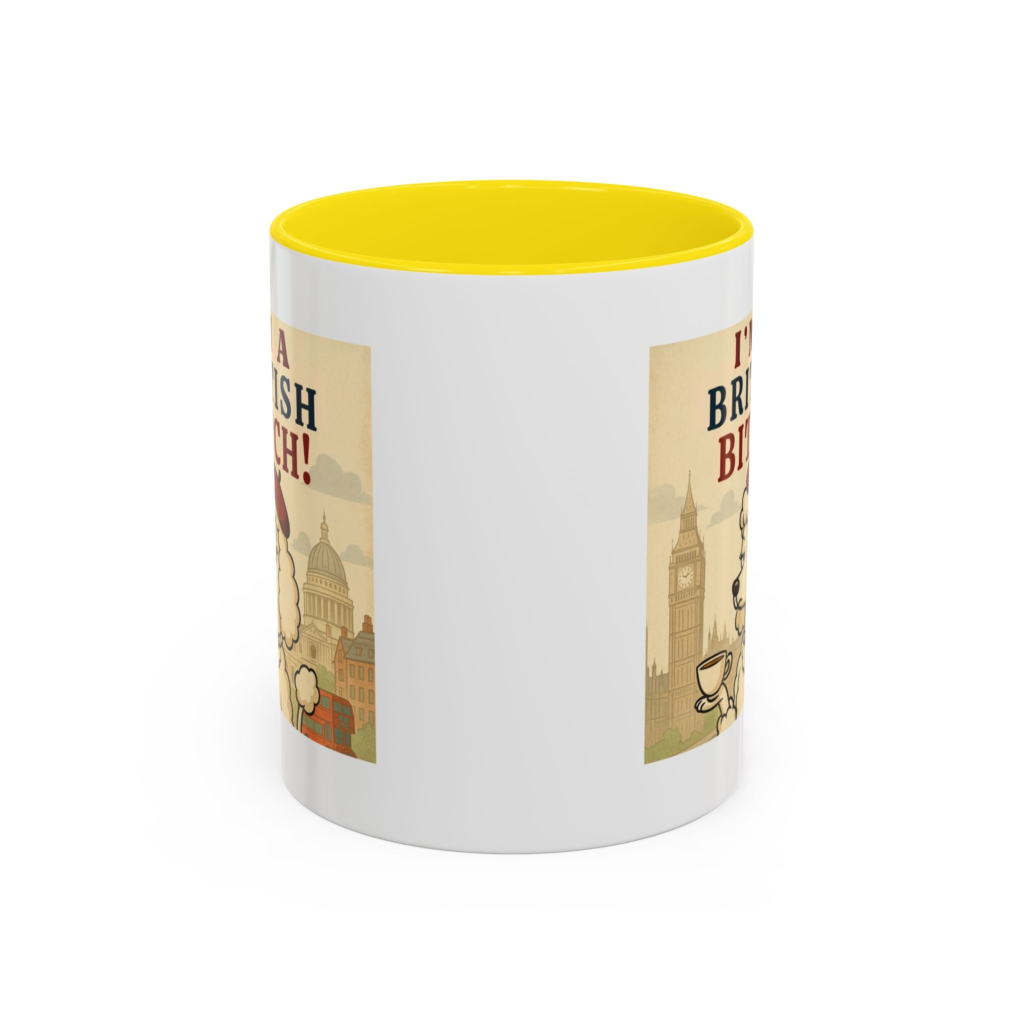 I'm A British Bitch! 11oz Mug | Funny Poodle Mug with Sass | Sassy UK Gift | Cute Dog Coffee Mug | British Gift Ideas