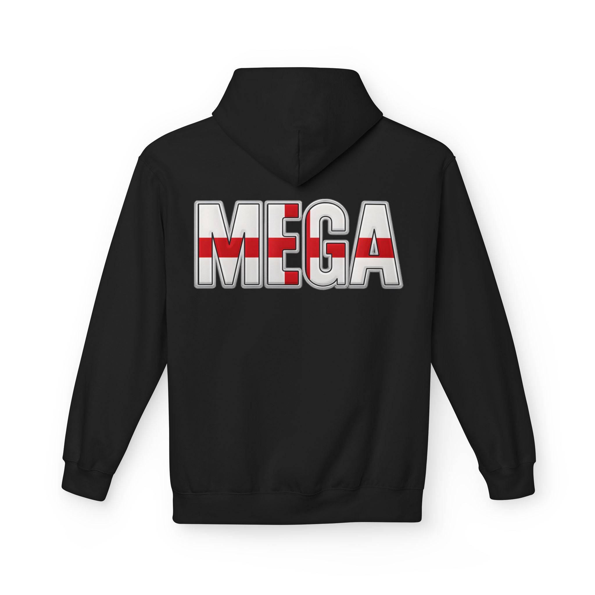 MEGA Hoodie with Shiny English Lion | Patriotic St George's Cross Unisex Hoodie | Funny Medieval England Gift