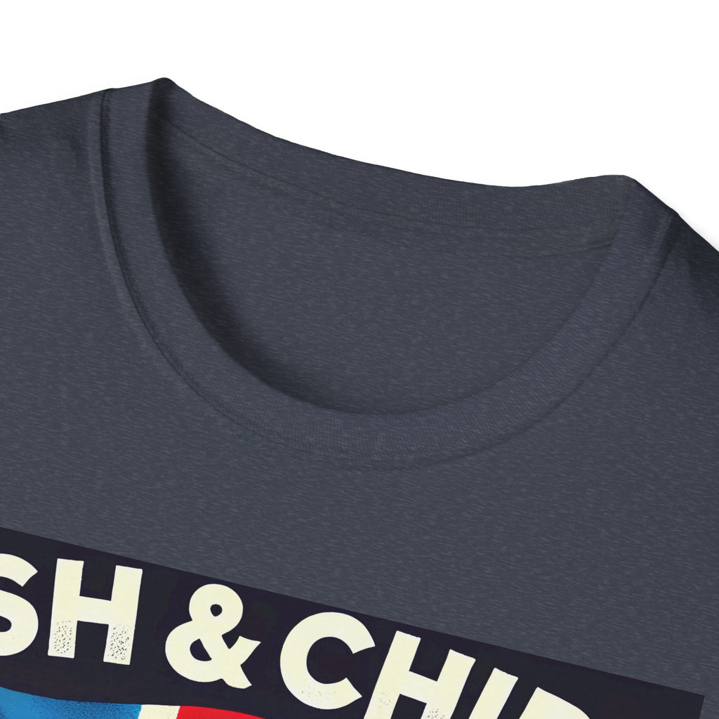 Fish & Chips n Chill Unisex T-Shirt | The Ultimate British Foodie Tee | Funny Pub Festival Wear | Gift for Food Lovers | UK Banter Apparel