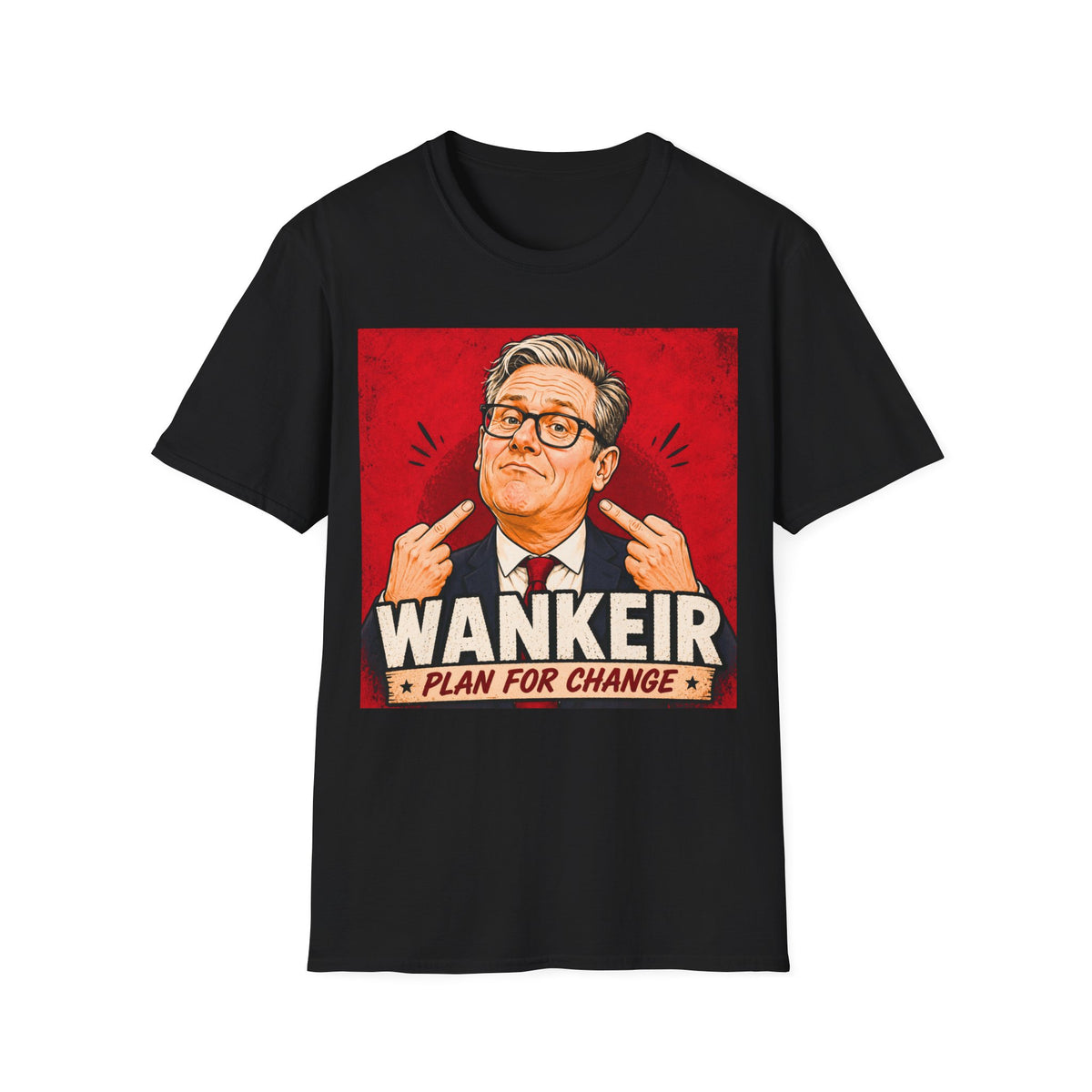 Wankeir Labour Parody T-Shirt | Keir Starmer Satire Tee