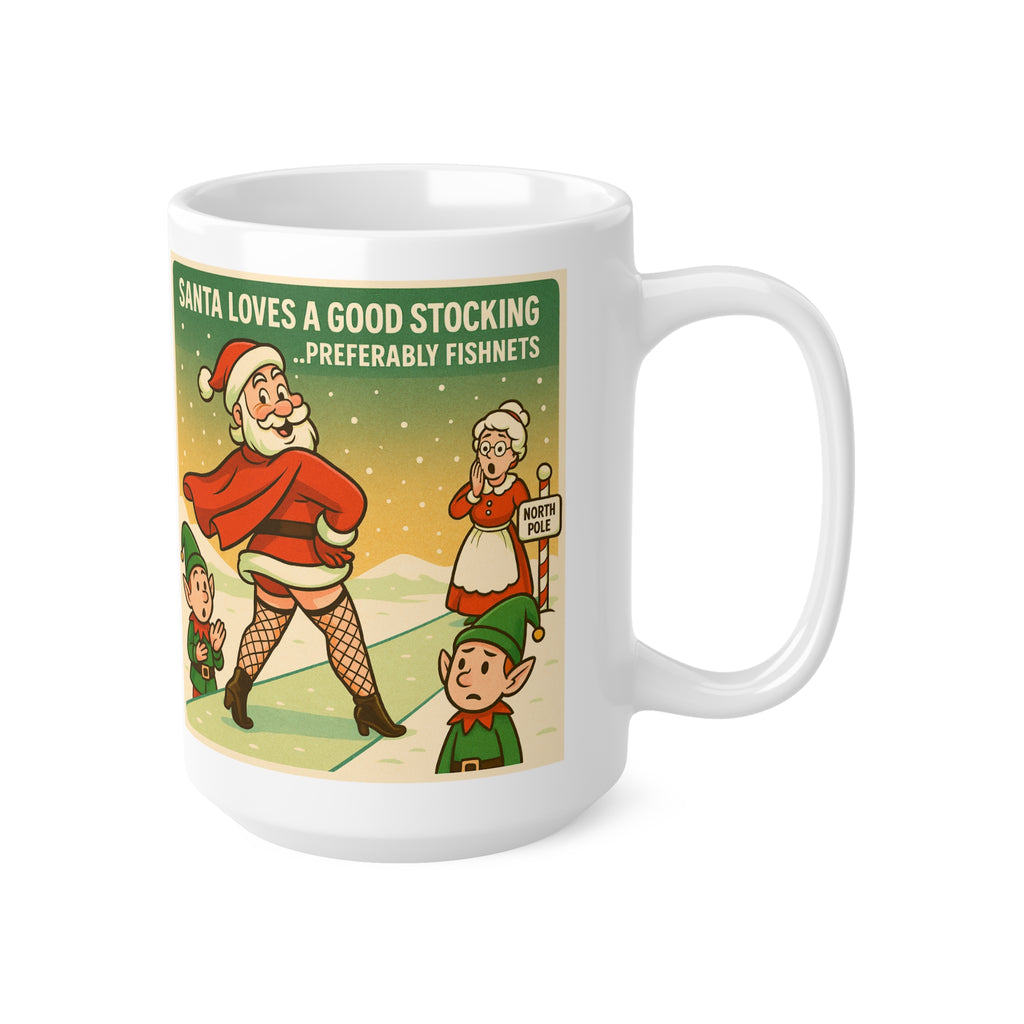 Santa Loves A Good Stocking Cup | Bad Santa Christmas Mugs, Rude, Offensive, Funny