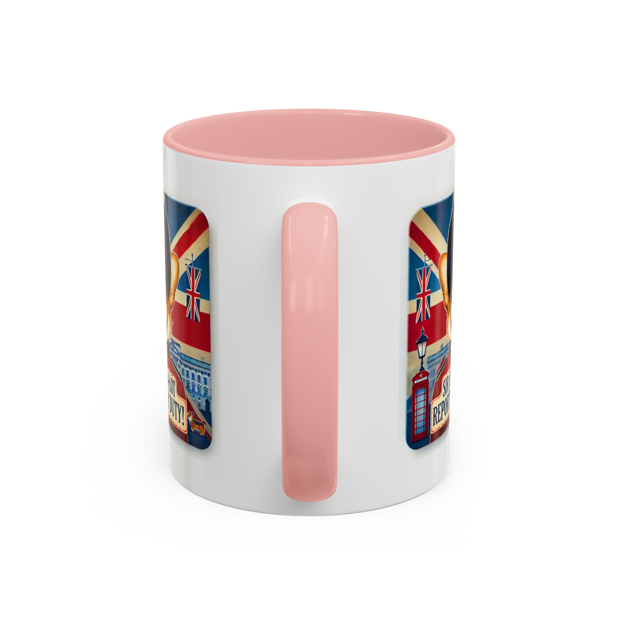 Sir Barks-a-Lot Accent Coffee Mug | Patriotic British Doggy Design | Whimsical 11oz Cup Multiple Colors | Lead & BPA-Free, C-Shaped Handle