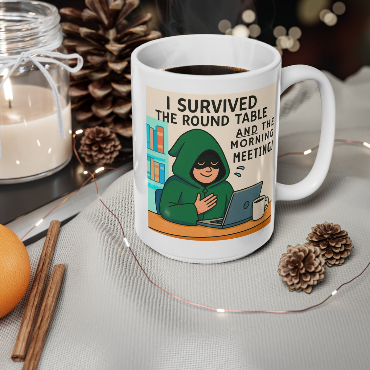 I Survived the Round Table and the Morning Meeting Traitors parody mug, photo 8