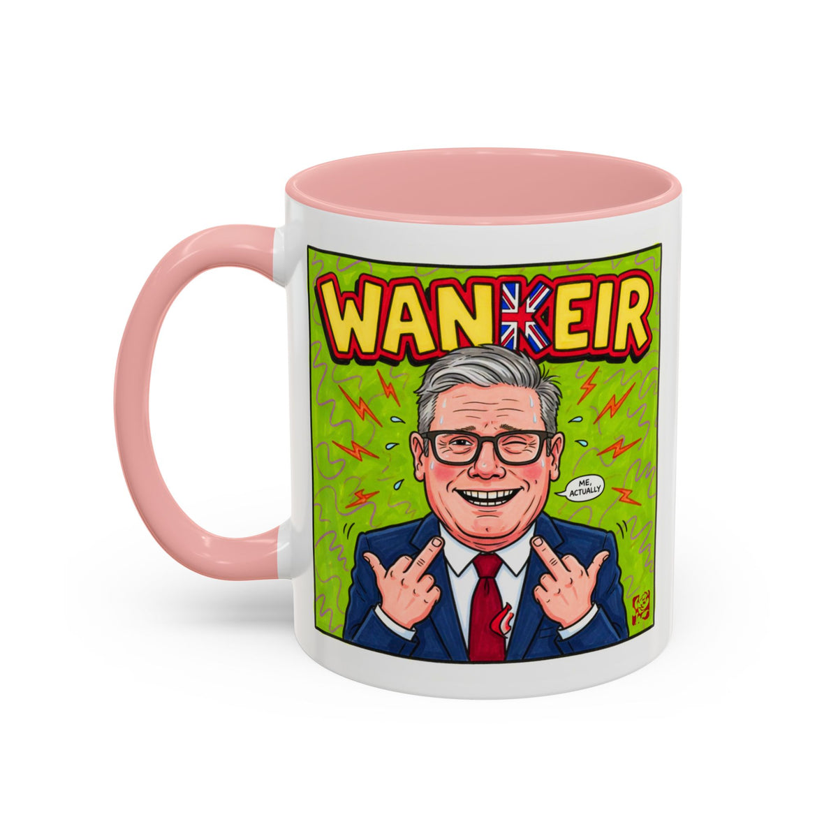 Wankeir Comic Mug | Keir Starmer Parody Cup