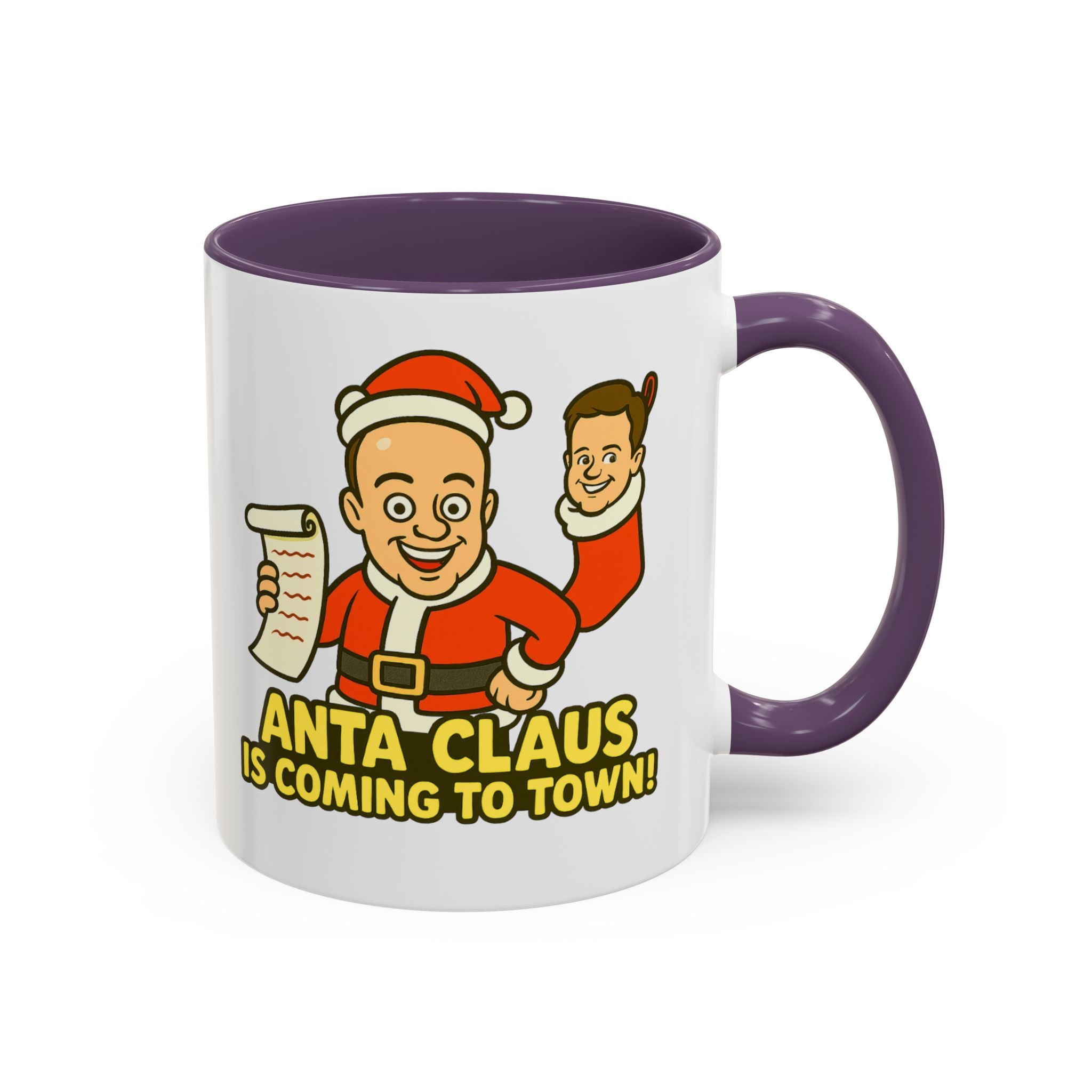 Funny Christmas Pun Mug for UK Comedy Duo Fans | Dec the Halls and Anta Claus Design