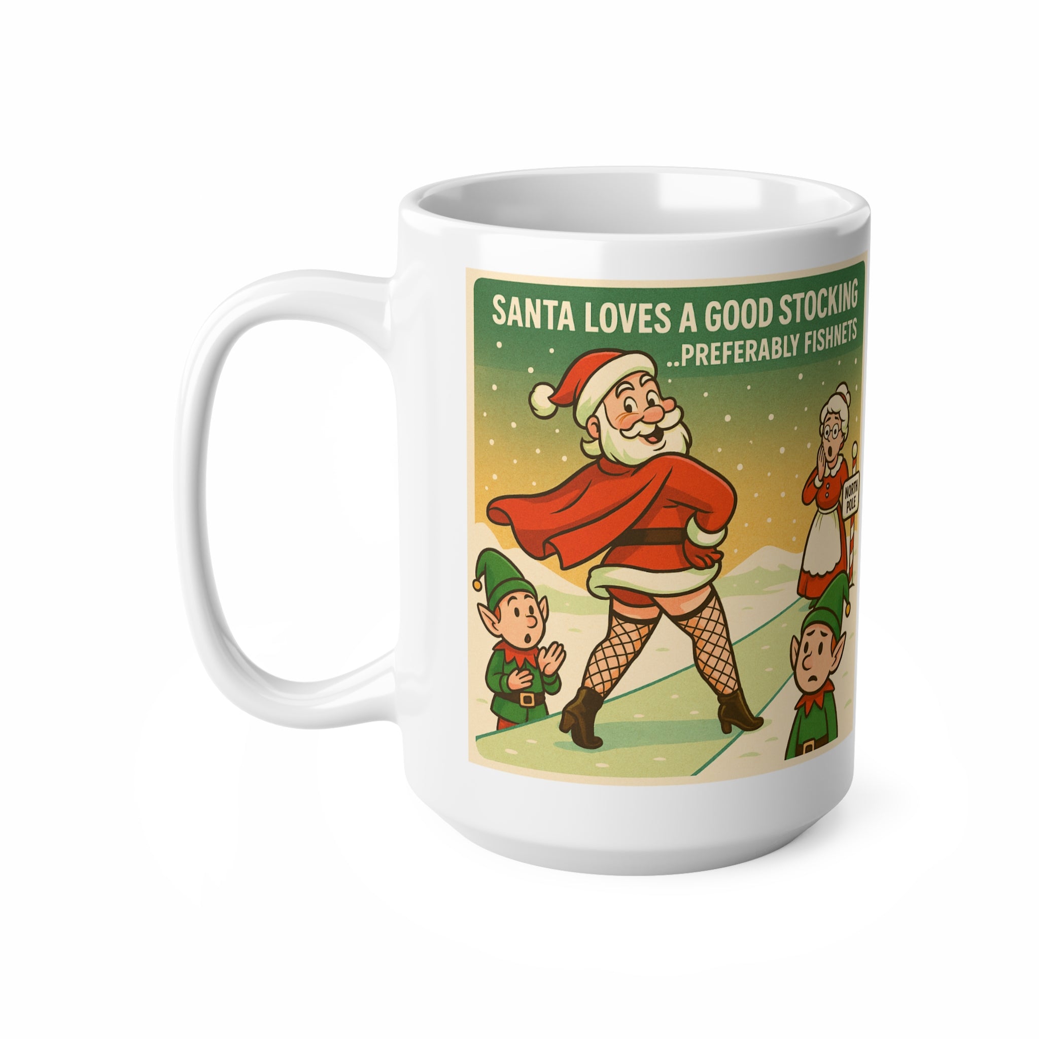 Santa Loves A Good Stocking Cup | Bad Santa Christmas Mugs, Rude, Offensive, Funny