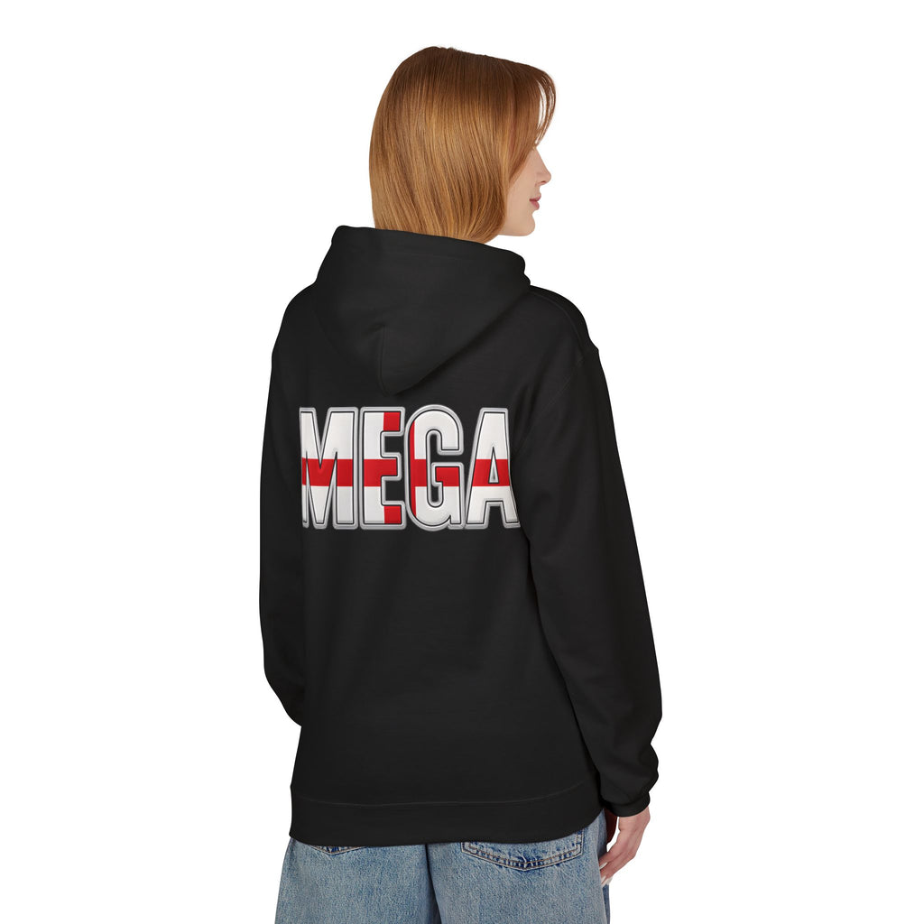 MEGA Hoodie with Shiny English Lion | Patriotic St George's Cross Unisex Hoodie | Funny Medieval England Gift