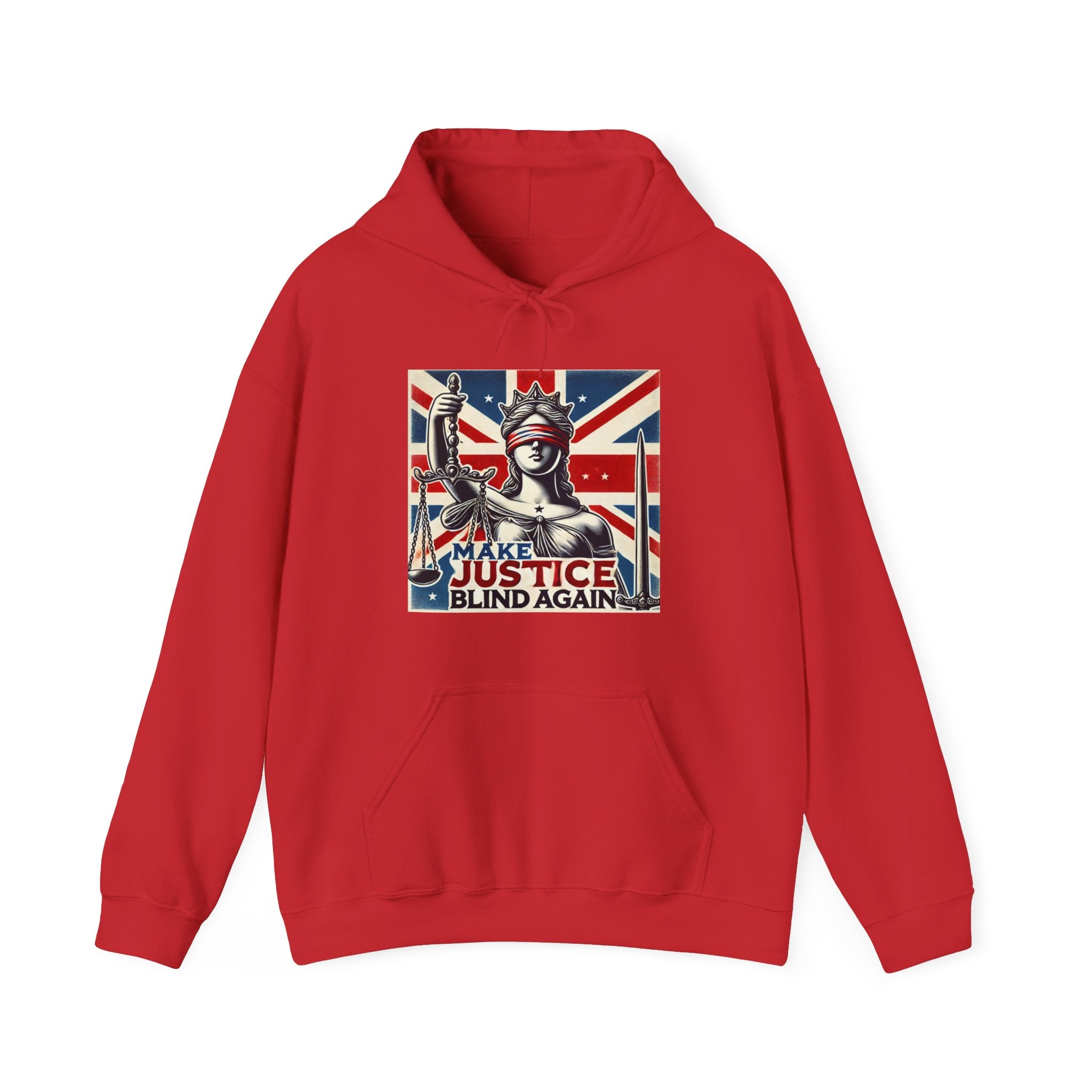 Make Justice Blind Again Hoodie | Unisex Sweatshirt for Rallies & Activism, Free Speech Marches, Political Protest apparel Cosy Days at Home