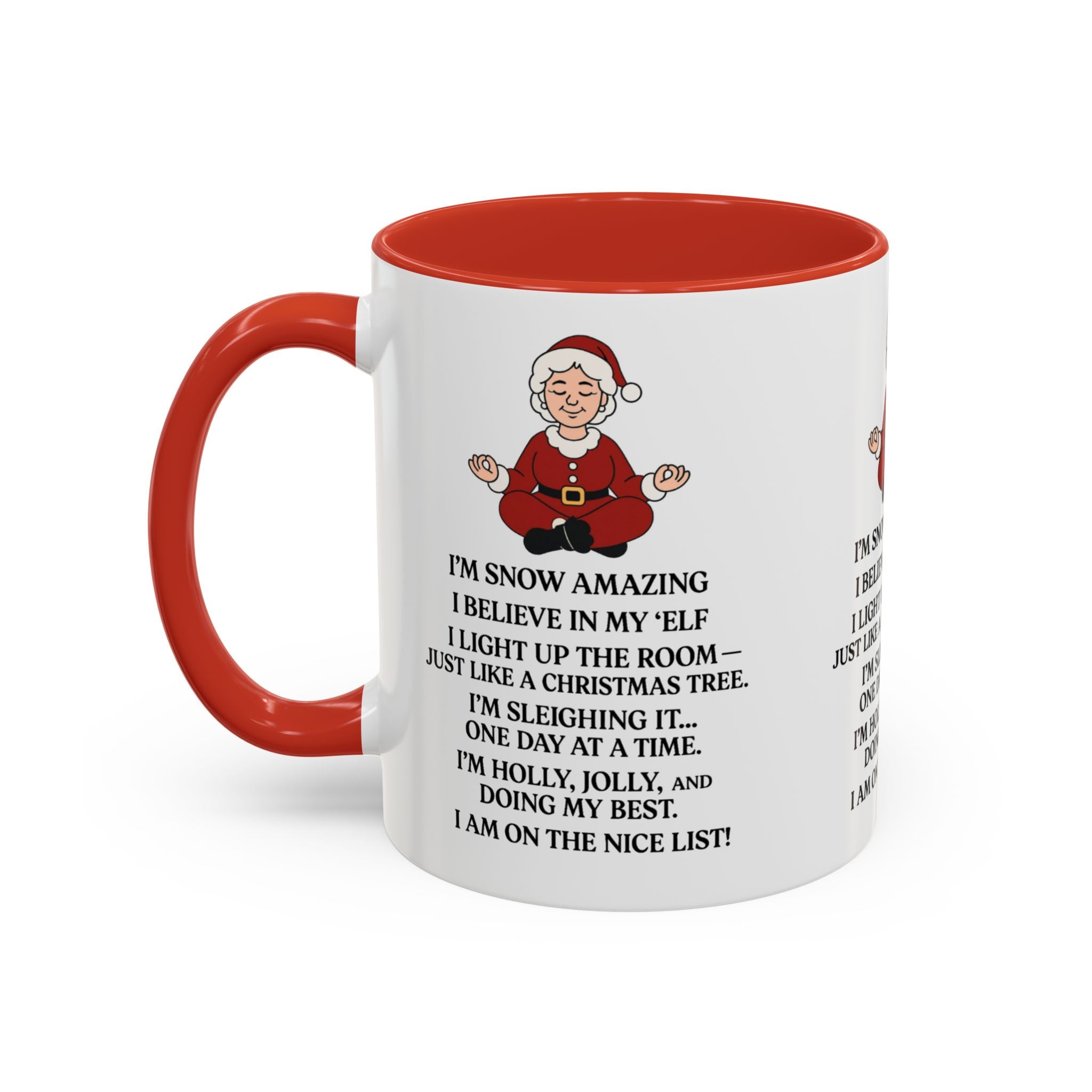 Mrs Claus Positive Affirmations Christmas Mug | Self Love, Self Care Festive Cup
