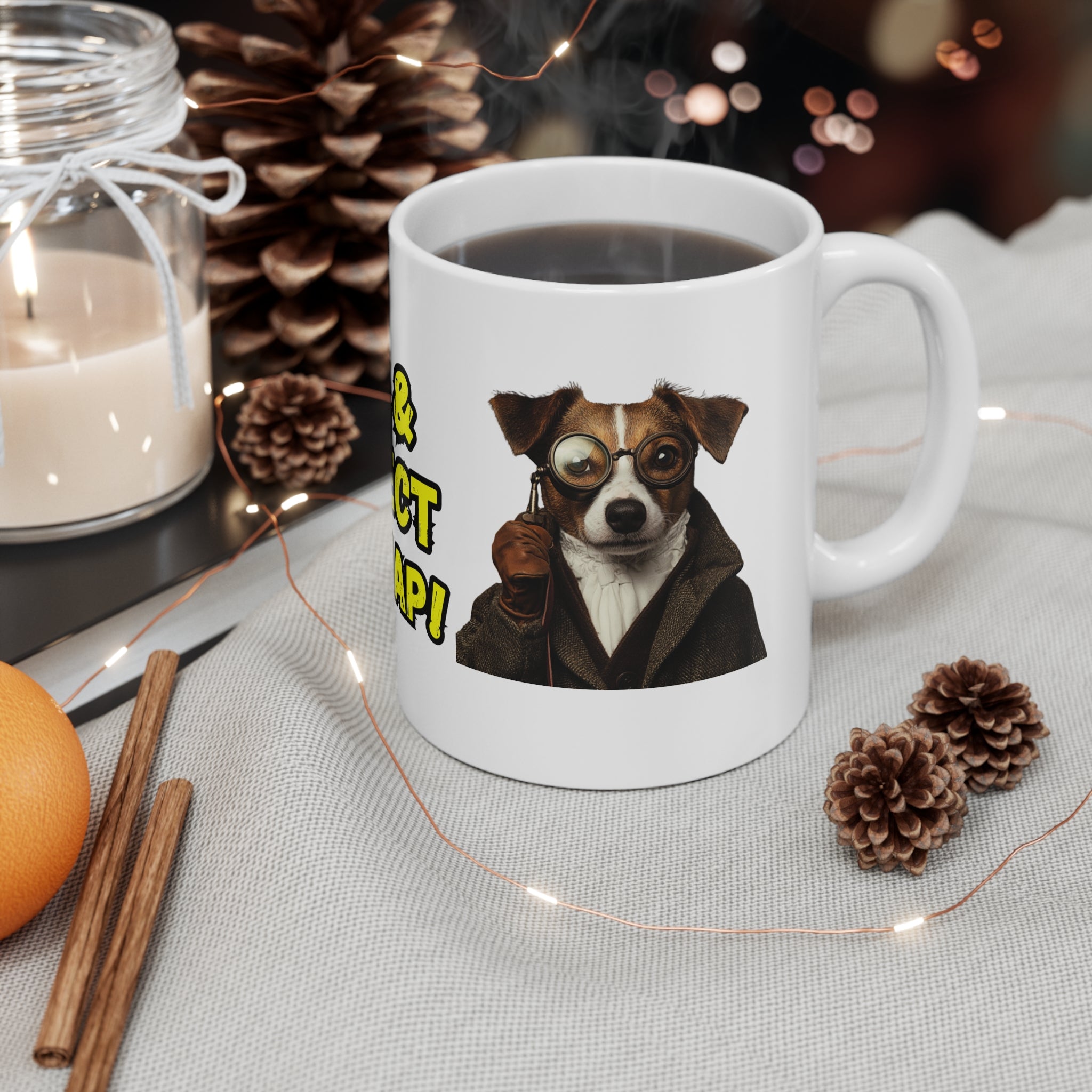 Paws & Reflect Ol' Chap! | Sophisticated British Dog Ceramic Mug | 11oz Coffee Cup | Gift for Dog Lovers and Pet Owners