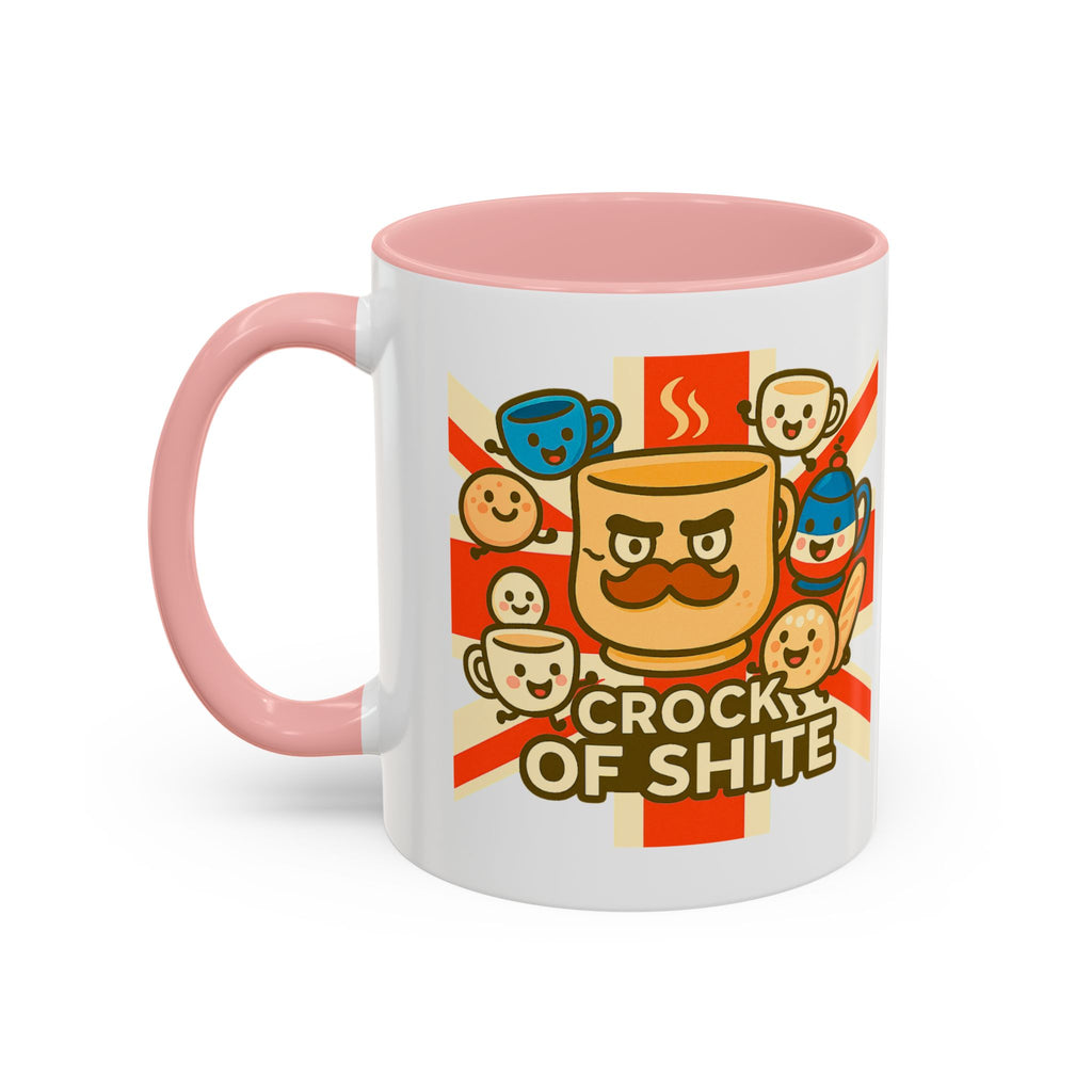 Crock of Shite Mug | Funny British Humour Teacup Cartoon | UK Patriot Banter Gift, Quirky Novelty Coffee Cup 11oz