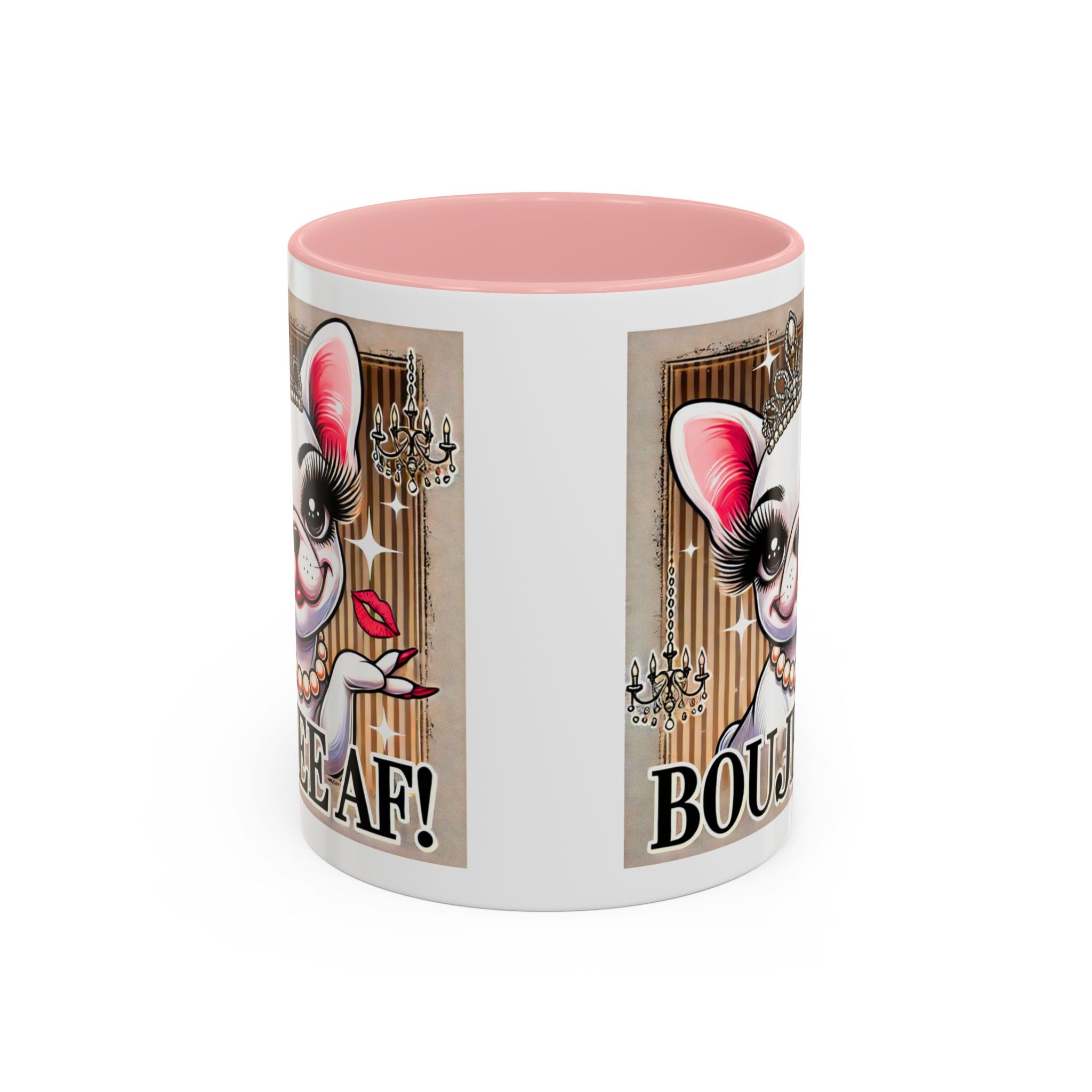 BOUJEE AF Frenchie Mug | 11oz Cute Ceramic Coffee Cup Gift for Animal Lovers | French Bulldog Novelty Mug
