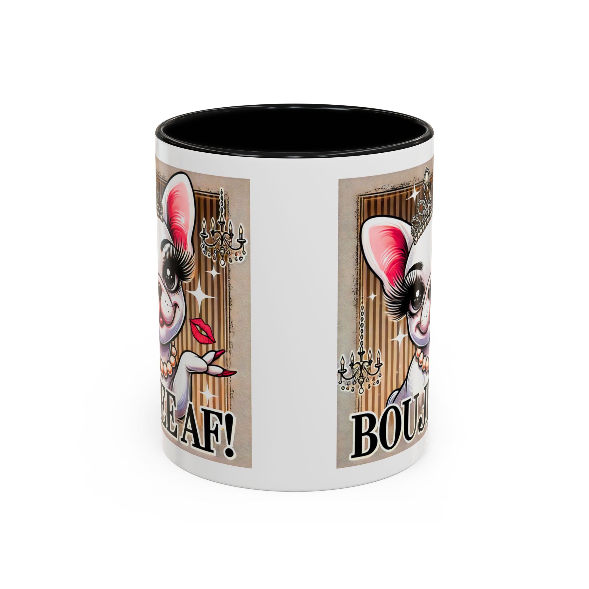 BOUJEE AF Frenchie Mug | 11oz Cute Ceramic Coffee Cup Gift for Animal Lovers | French Bulldog Novelty Mug