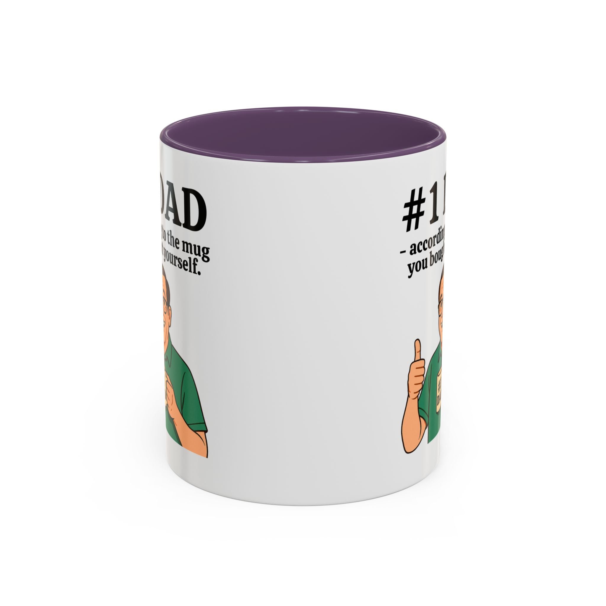 Funny Dad Mug - "#1 Dad Mug - According to the Mug You Bought Yourself!" | Father's Day Gift | 11oz Coffee Cup