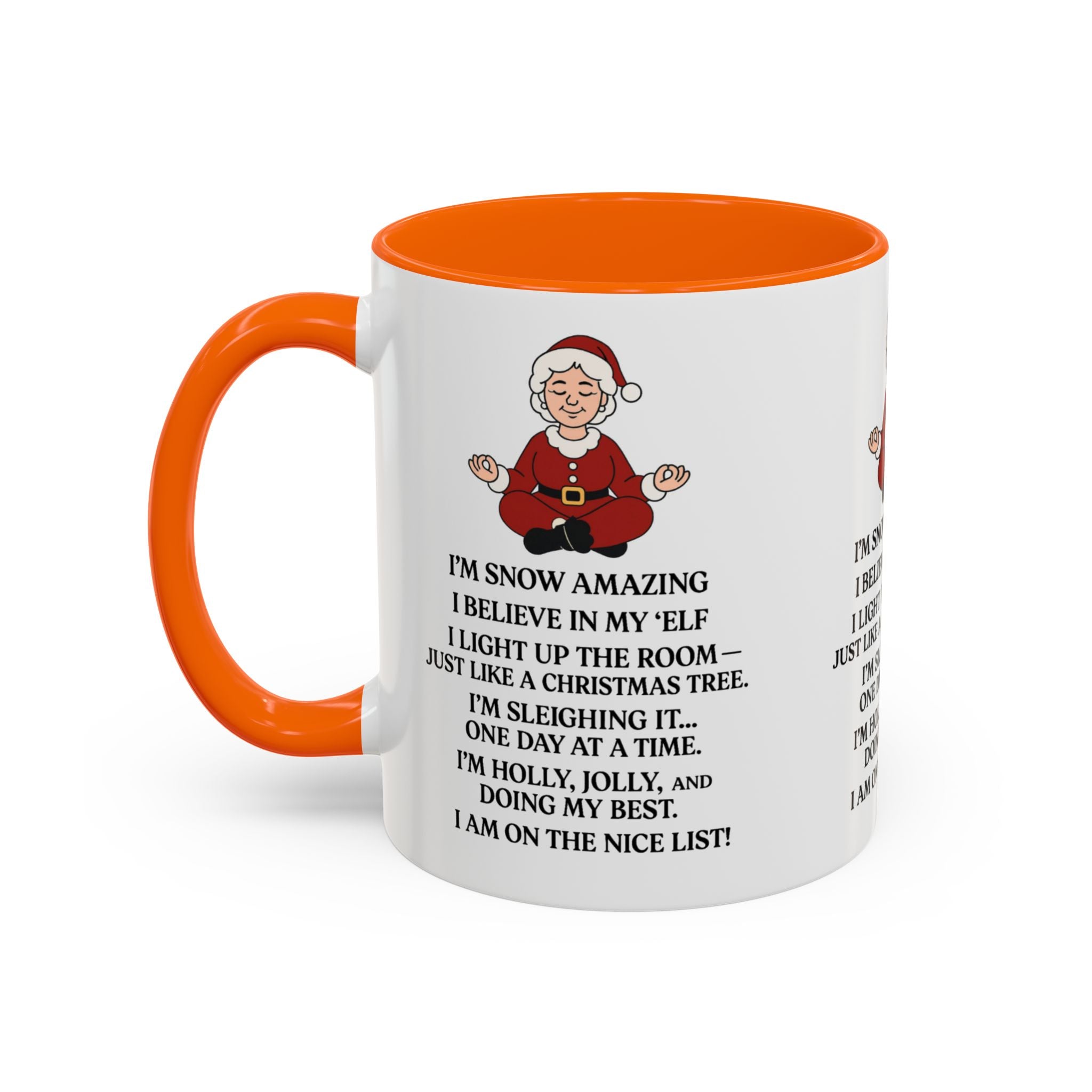 Mrs Claus Positive Affirmations Christmas Mug | Self Love, Self Care Festive Cup