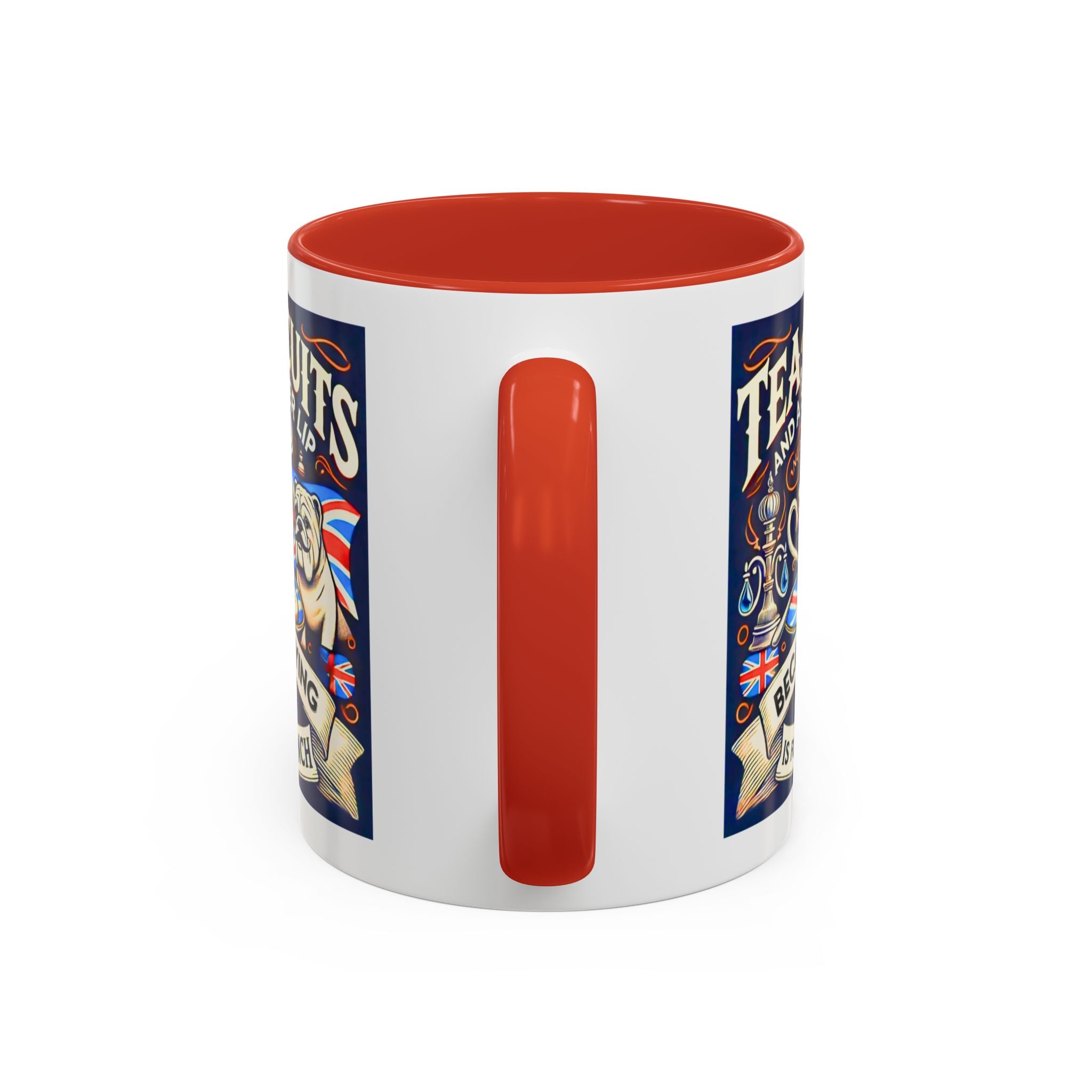 Crying Is for the French Mug | Funny British Humor Cup | Tea and Biscuits UK Banter Gift | 11oz Tea & Coffee Mug | Patriotic Dog Mug