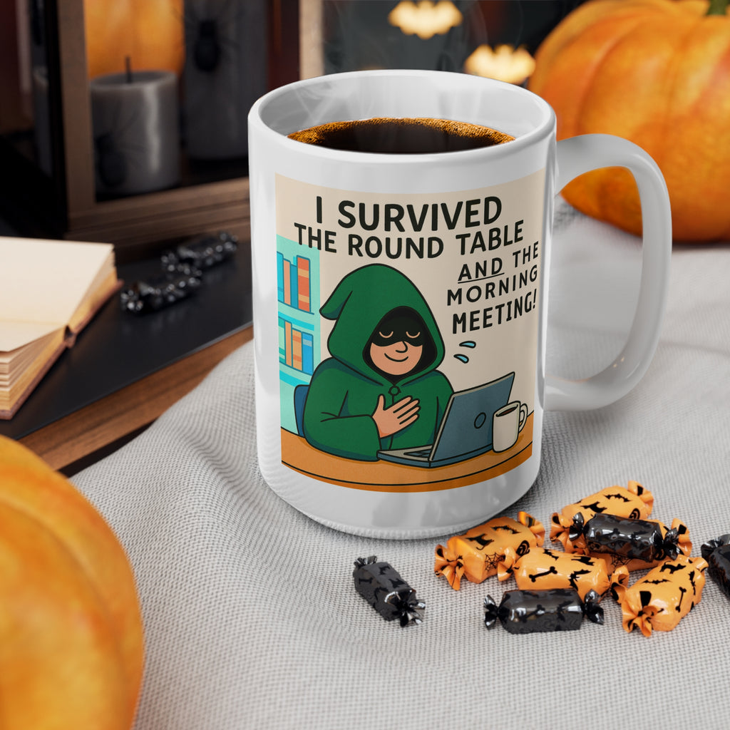 I Survived the Round Table and the Morning Meeting Traitors parody mug, photo 9