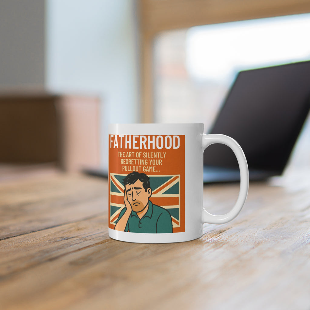 Silently Regretting Your Pullout Game - Funny Fatherhood Mug | Sarcastic Dad Gift | 11oz Dad Mug | Regretful Dad Gift | Fathers Day