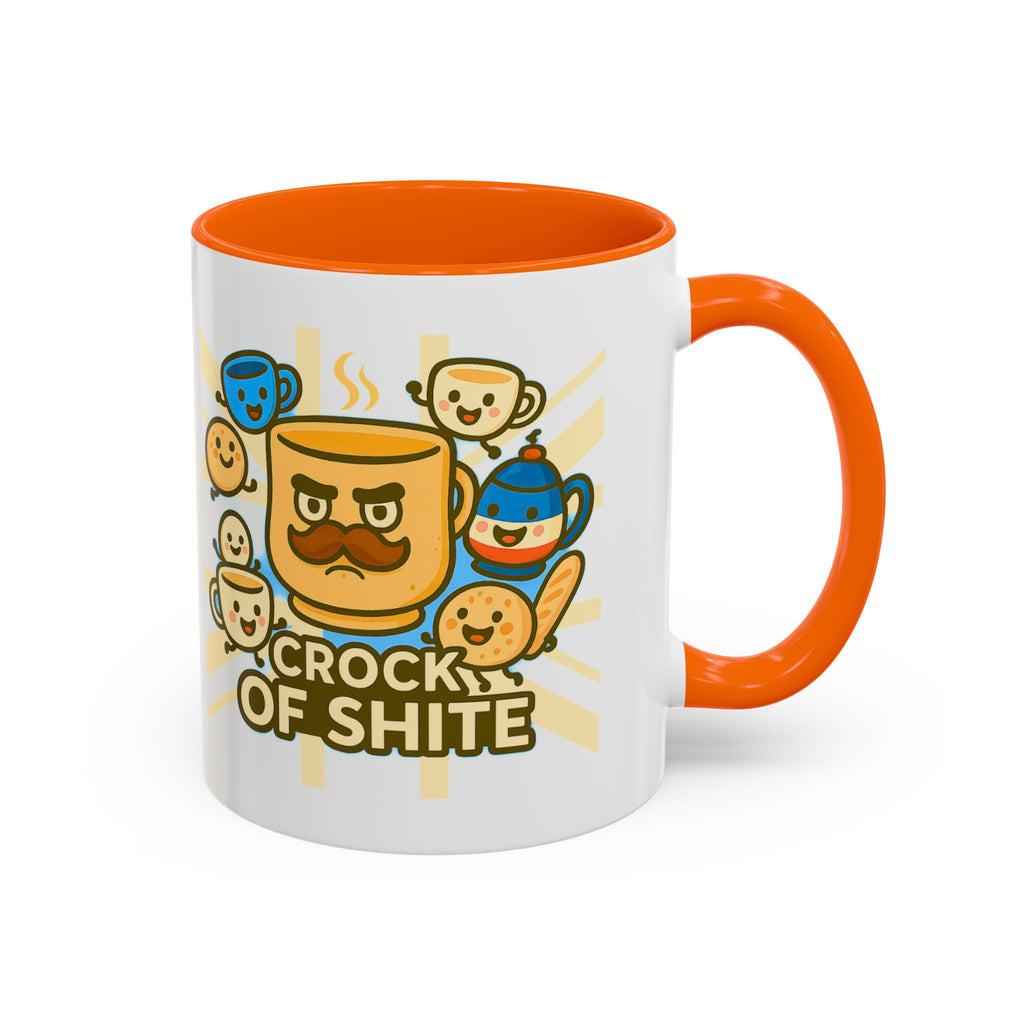 Crock of Shite Mug | Funny British Humour Teacup Cartoon | UK Patriot Banter Gift, Quirky Novelty Coffee Cup 11oz