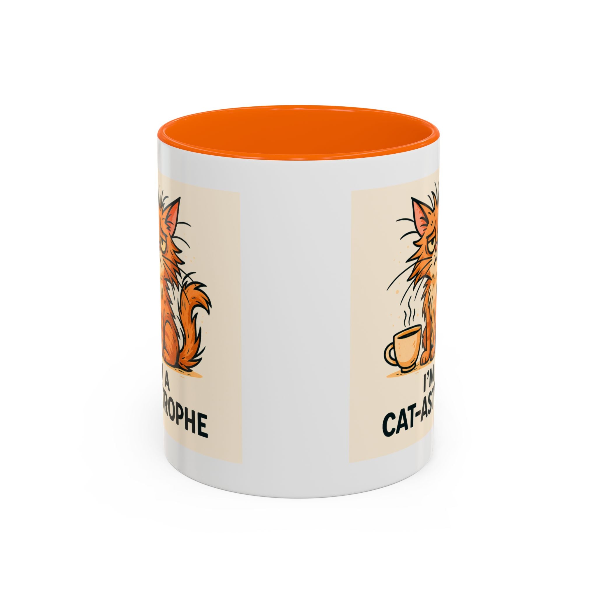 I'm A Cat-astrophe 11oz Mug | Funny Frazzled Cat Coffee Cup | Hot Mess Cat Lover Gift | Microwave & Dishwasher Safe | Whimsical Animal Mug