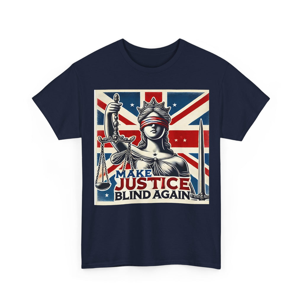Make Justice Blind Again - Unisex T-shirt, Free Speech Rally Tee, Political Statement Protest Shirt