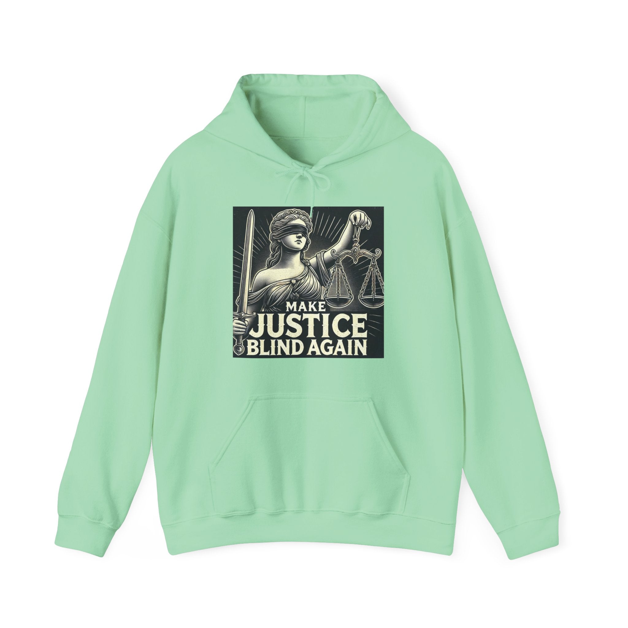 Make Justice Blind Again Unisex Hoodie | Free Speech Sweatshirt, Cozy Fashion, Everyday Wear, Political Apparel