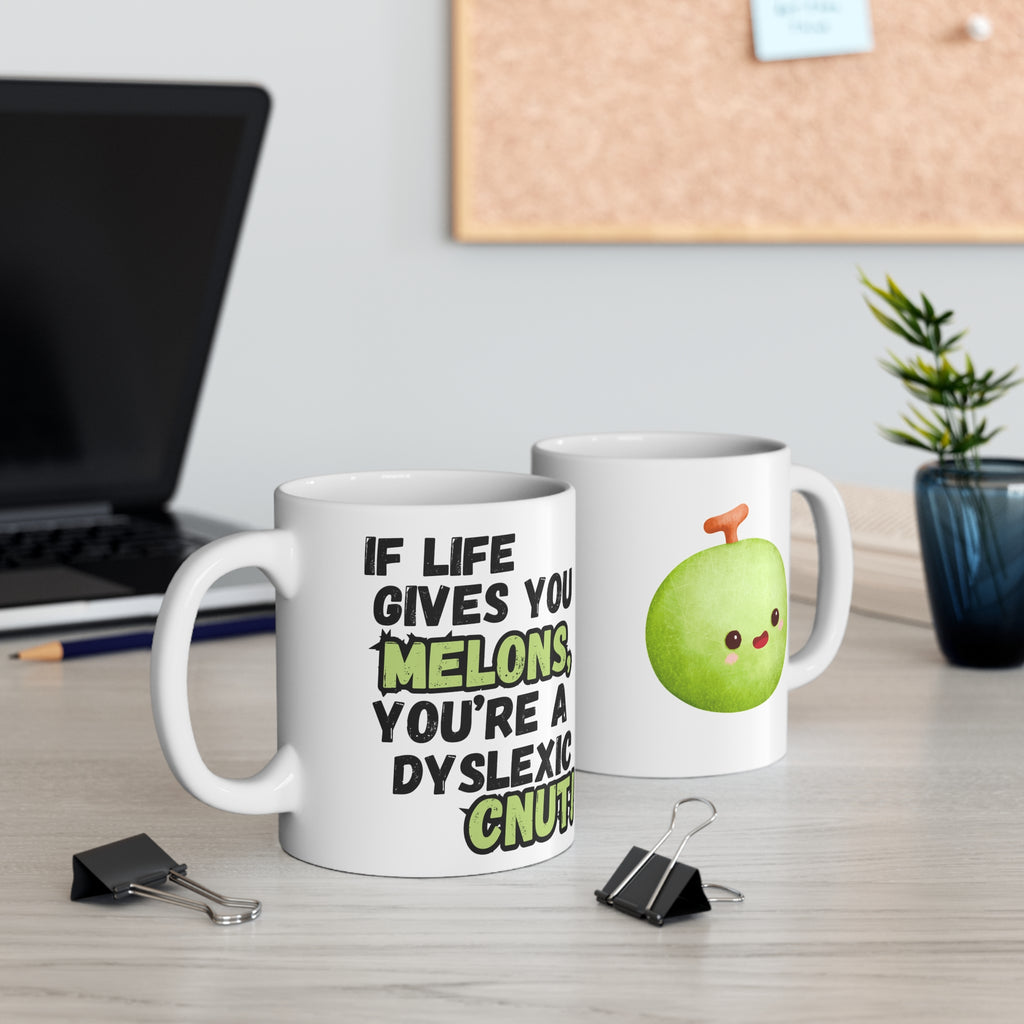 If Life Gives You Melons Mug | Dyslexic Funny Cup | Swearing Rude Profanity Gift | Made To Order | Sarcastic Quote Novelty Gift | Cunt Mug