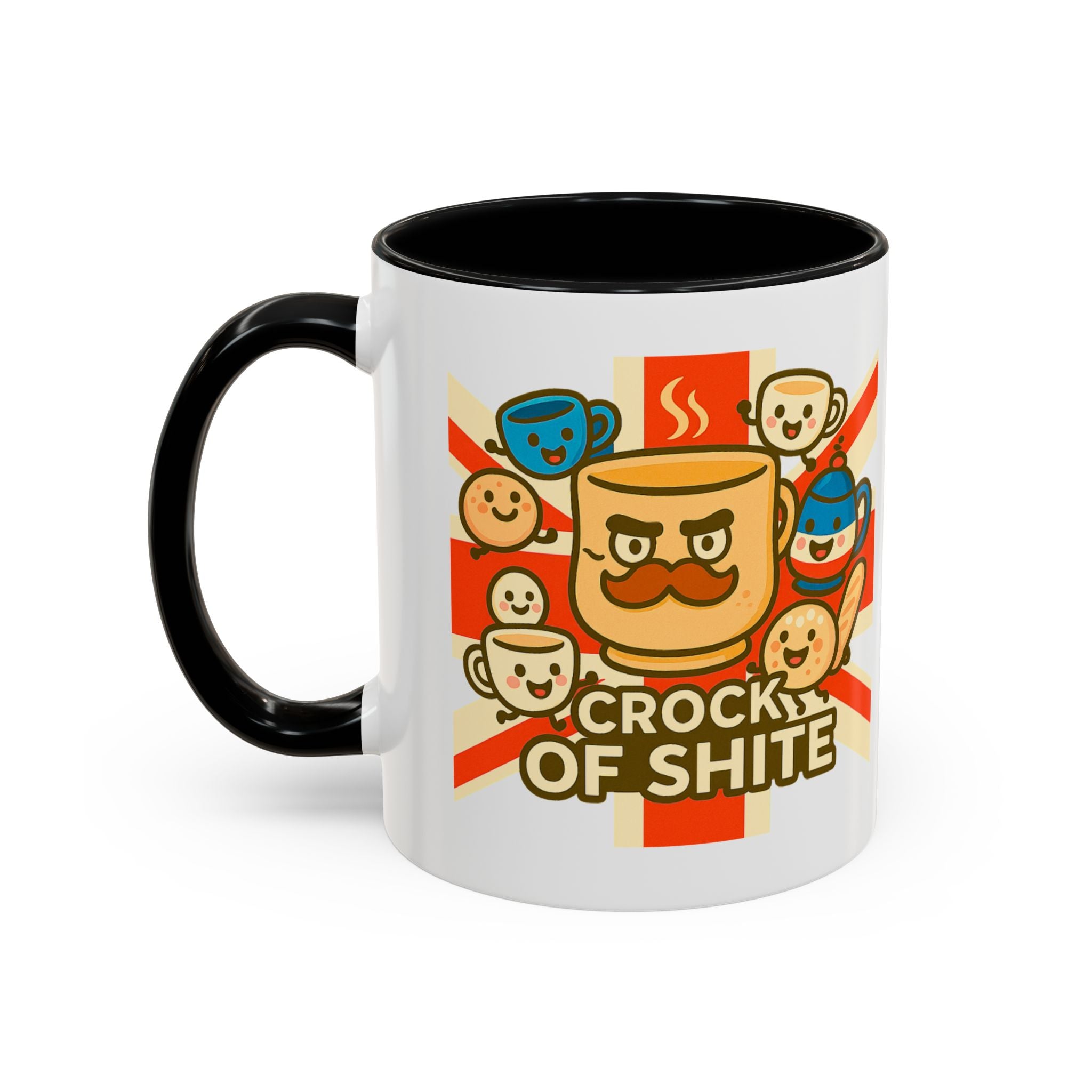 Crock of Shite Mug | Funny British Humour Teacup Cartoon | UK Patriot Banter Gift, Quirky Novelty Coffee Cup 11oz