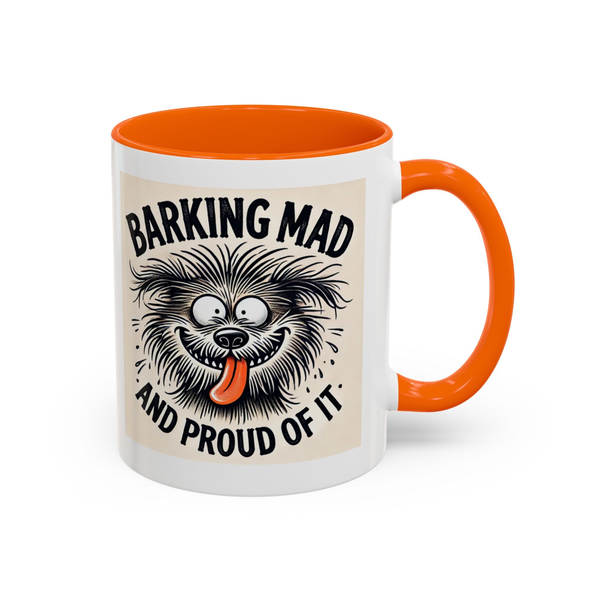 Barking Mad and Proud of It - Funny Dog Accent Coffee Mug | 11oz Ceramic Cup for Office Workers, Secret Santa Gift, Novelty Mug