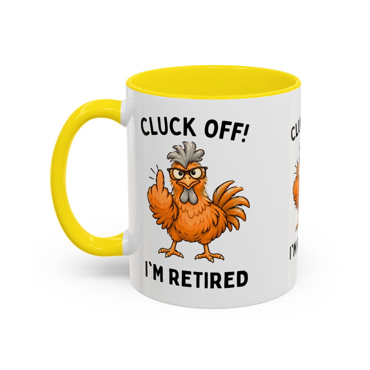 Cluck Off I'm Retired chicken mug, photo 4