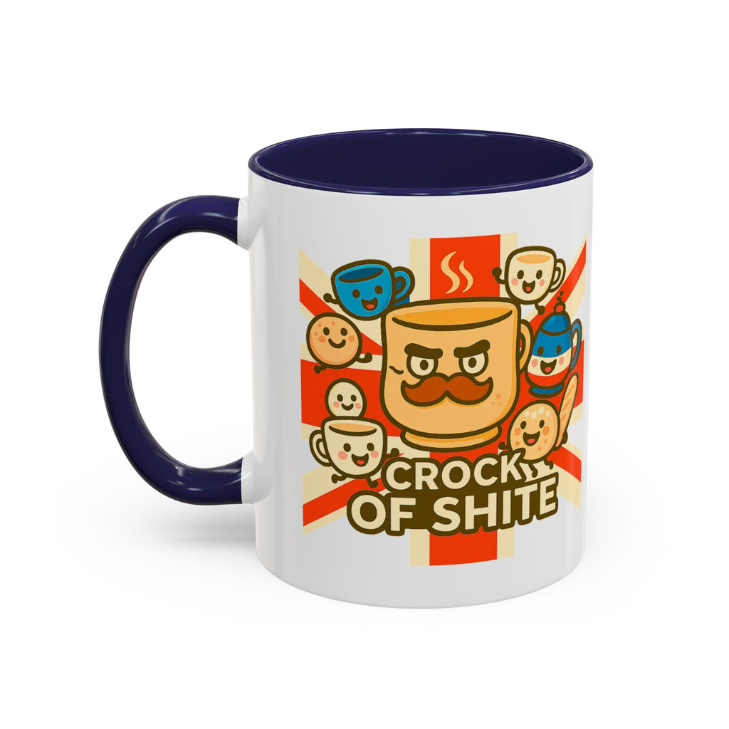 Crock of Shite Mug | Funny British Humour Teacup Cartoon | UK Patriot Banter Gift, Quirky Novelty Coffee Cup 11oz