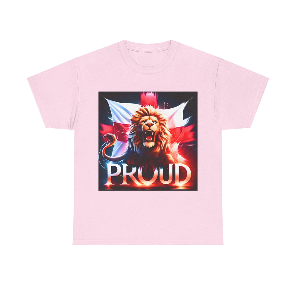 Proud Lion Unisex Cotton Tee | English Patriot Shirt | MEGA | Patriotic UK T-Shirt | Statement Shirt | National Pride Rally Merch
