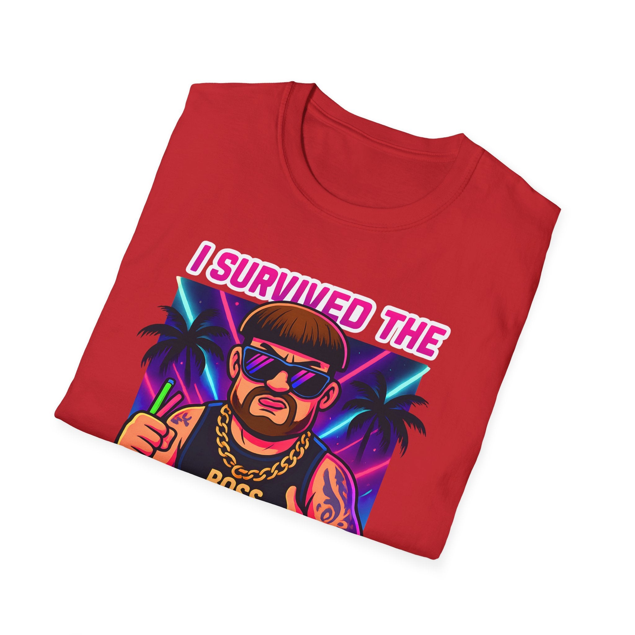 I Survived the Ibiza Final Boss T-Shirt | Funny UK Summer Meme Tee | British Pop Culture Rave Shirt | Festival Uni Gift Retro Party Tee