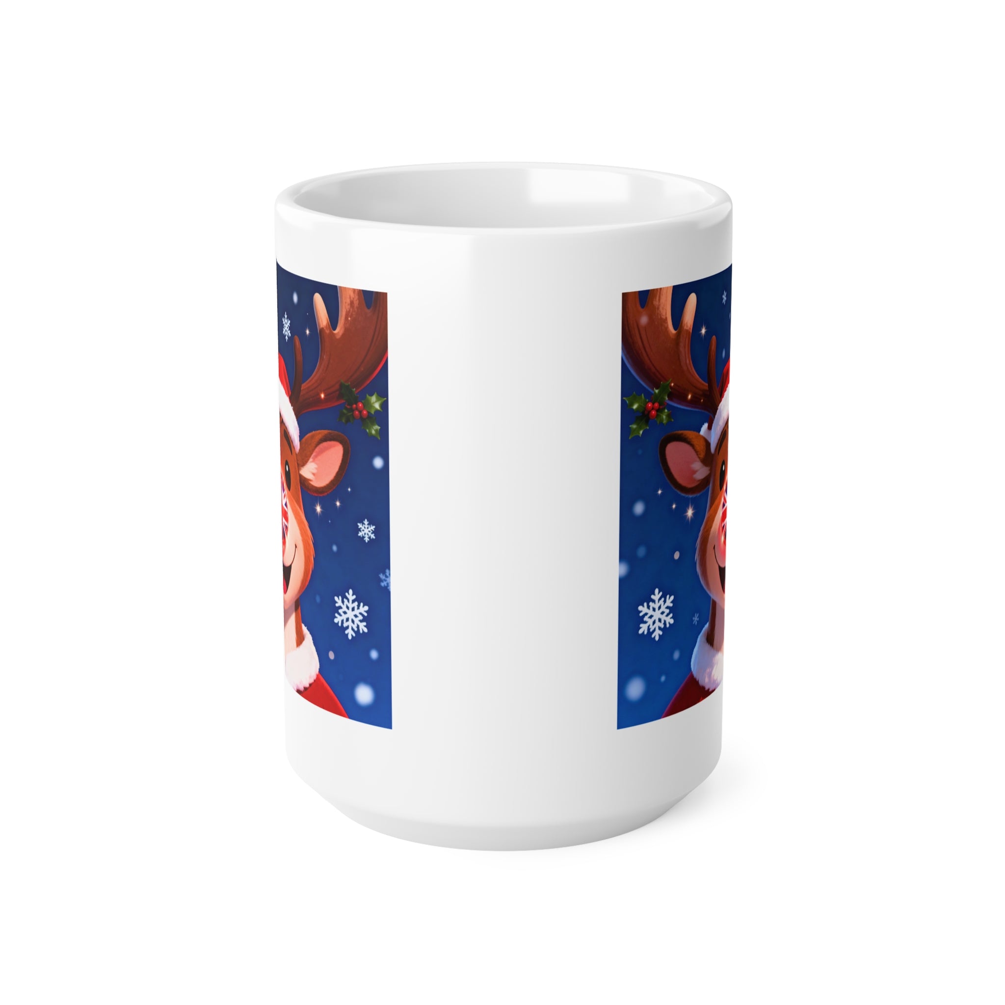Union Jack Rudolph Reindeer Christmas Mug | Cute British Themed Christmas Mug