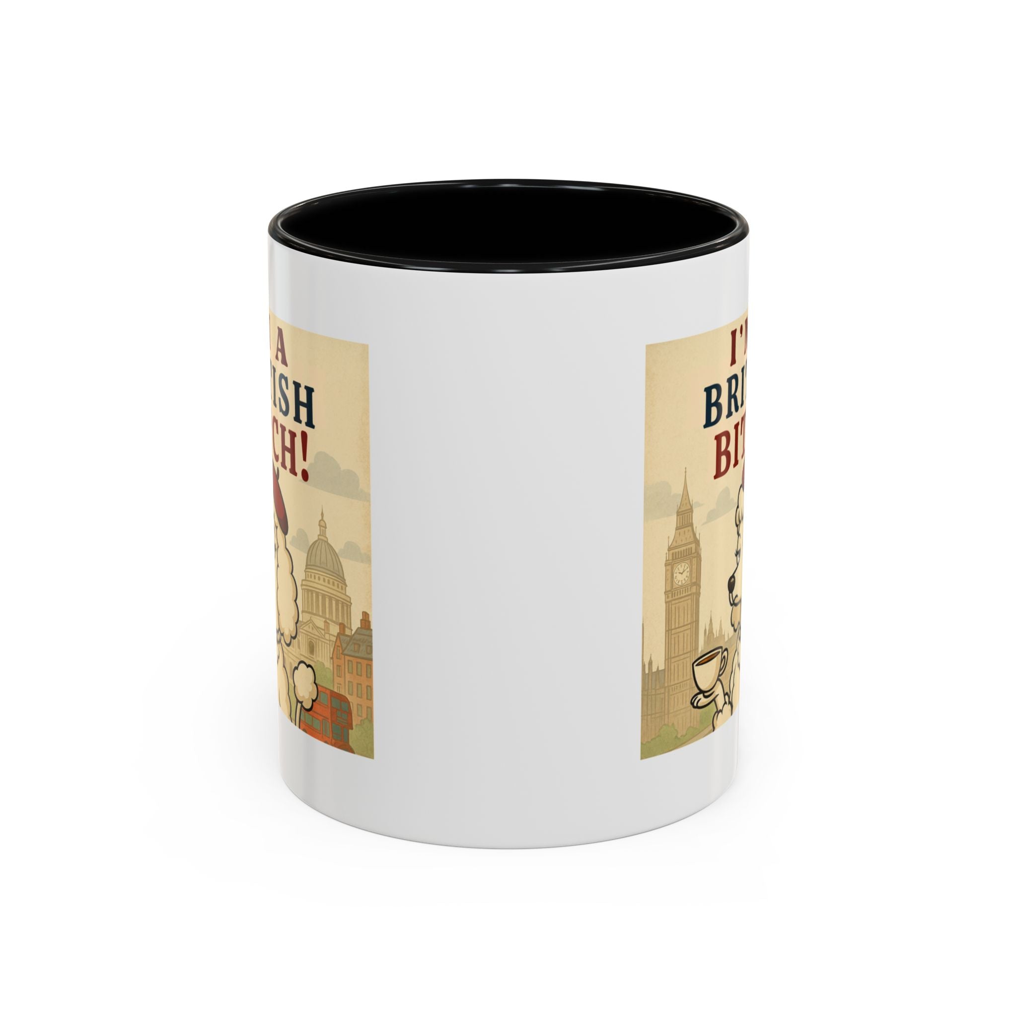 I'm A British Bitch! 11oz Mug | Funny Poodle Mug with Sass | Sassy UK Gift | Cute Dog Coffee Mug | British Gift Ideas