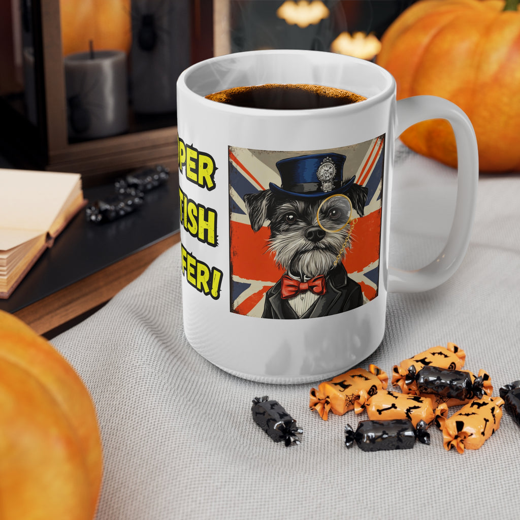 Proper British Woofer ceramic mug | Novelty Patriotic Cup for Dog and Animal Lovers | Gift for Tea Drinkers