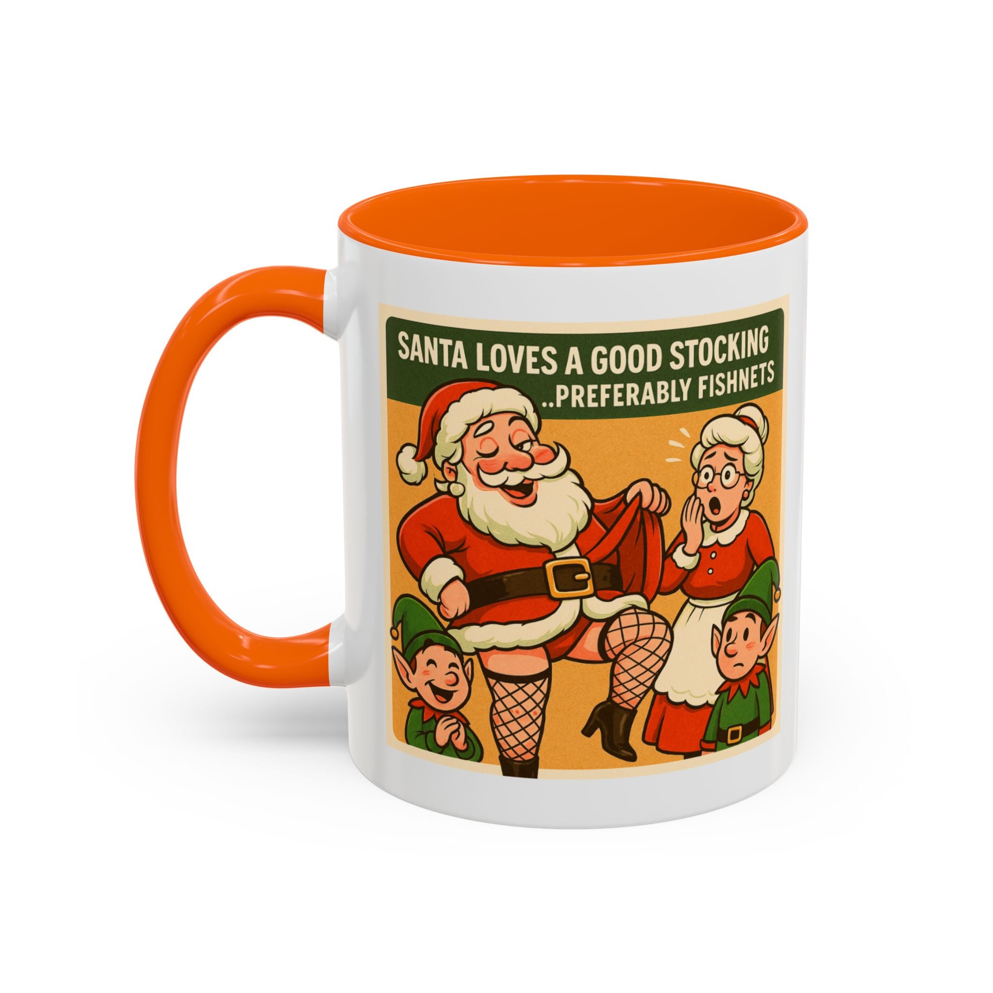 Santa Loves a Good Stocking Coffee Mug | Bad Santa Christmas Mugs, Rude, Offensive, Funny